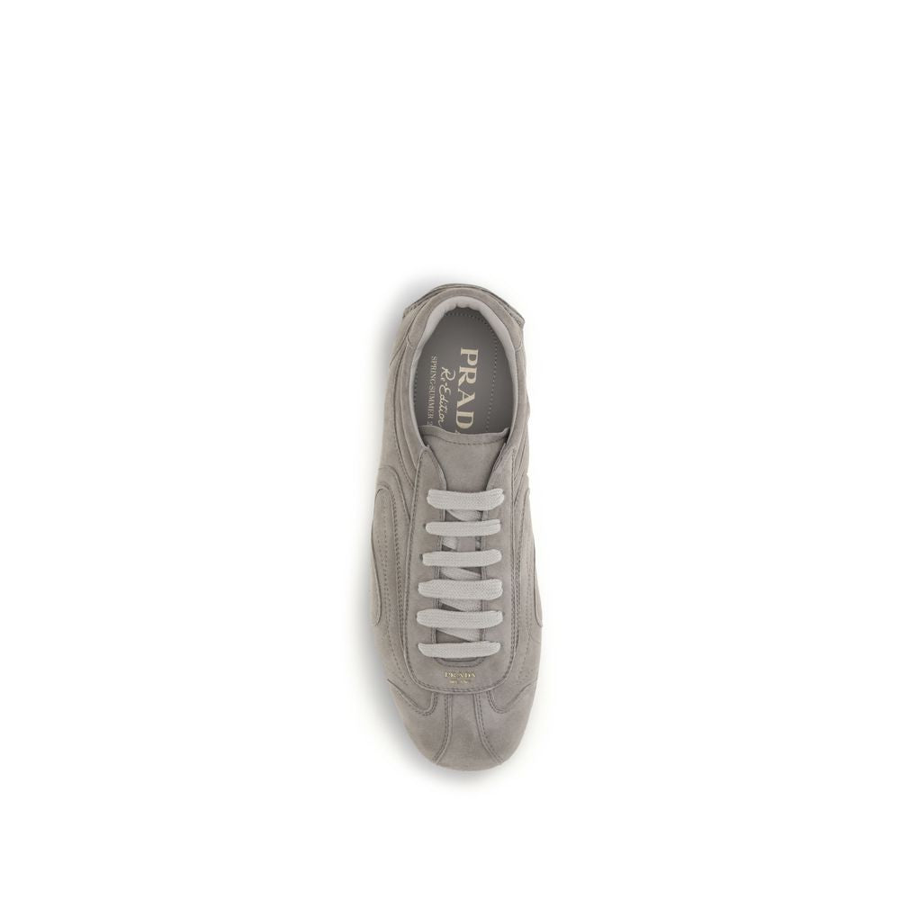 Beige Leather Monte Carlo Re-Edition Sneakers by Prada