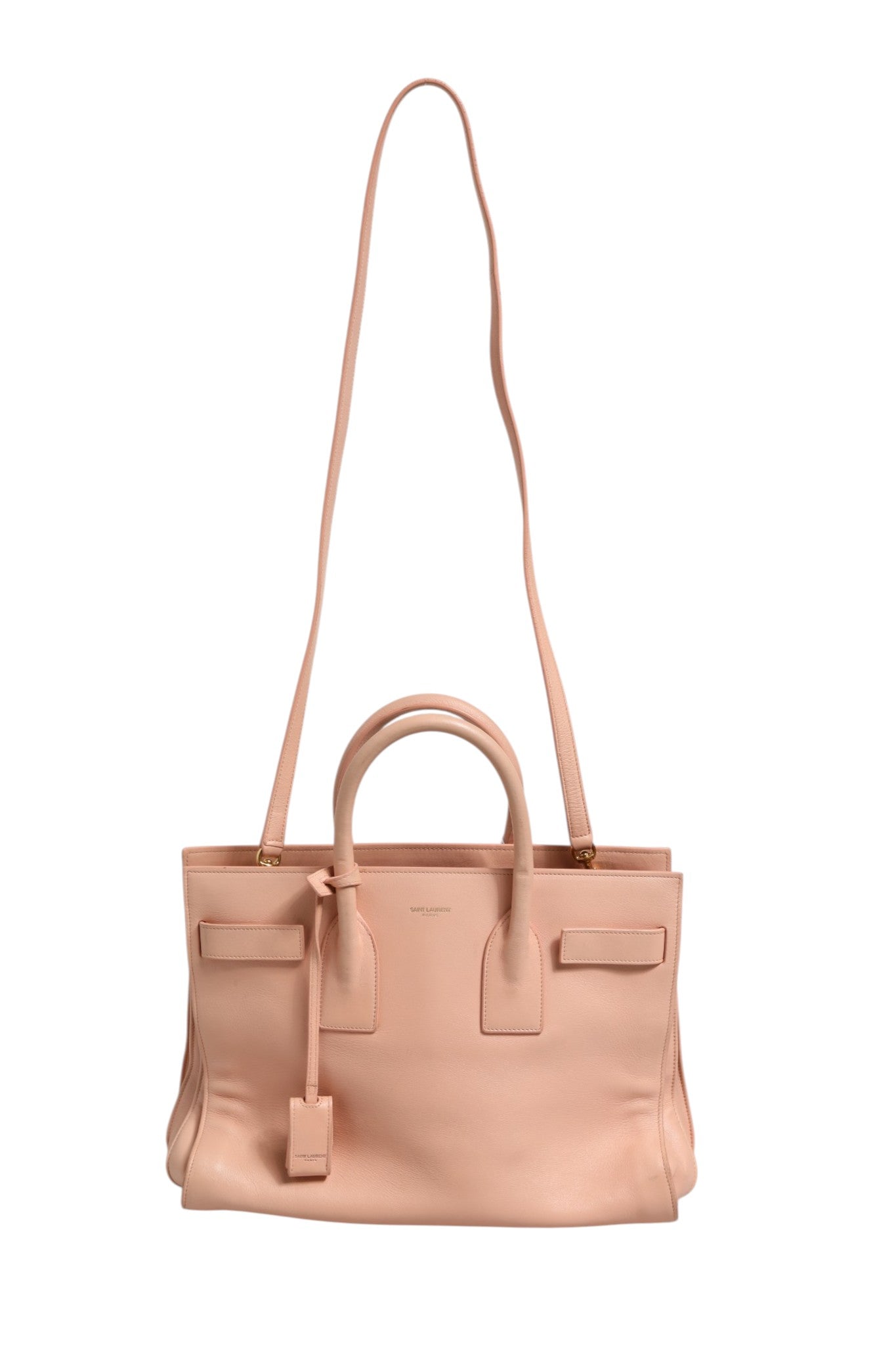 Pink Nano Sac De Jour Leather Shoulder Bag with Strap