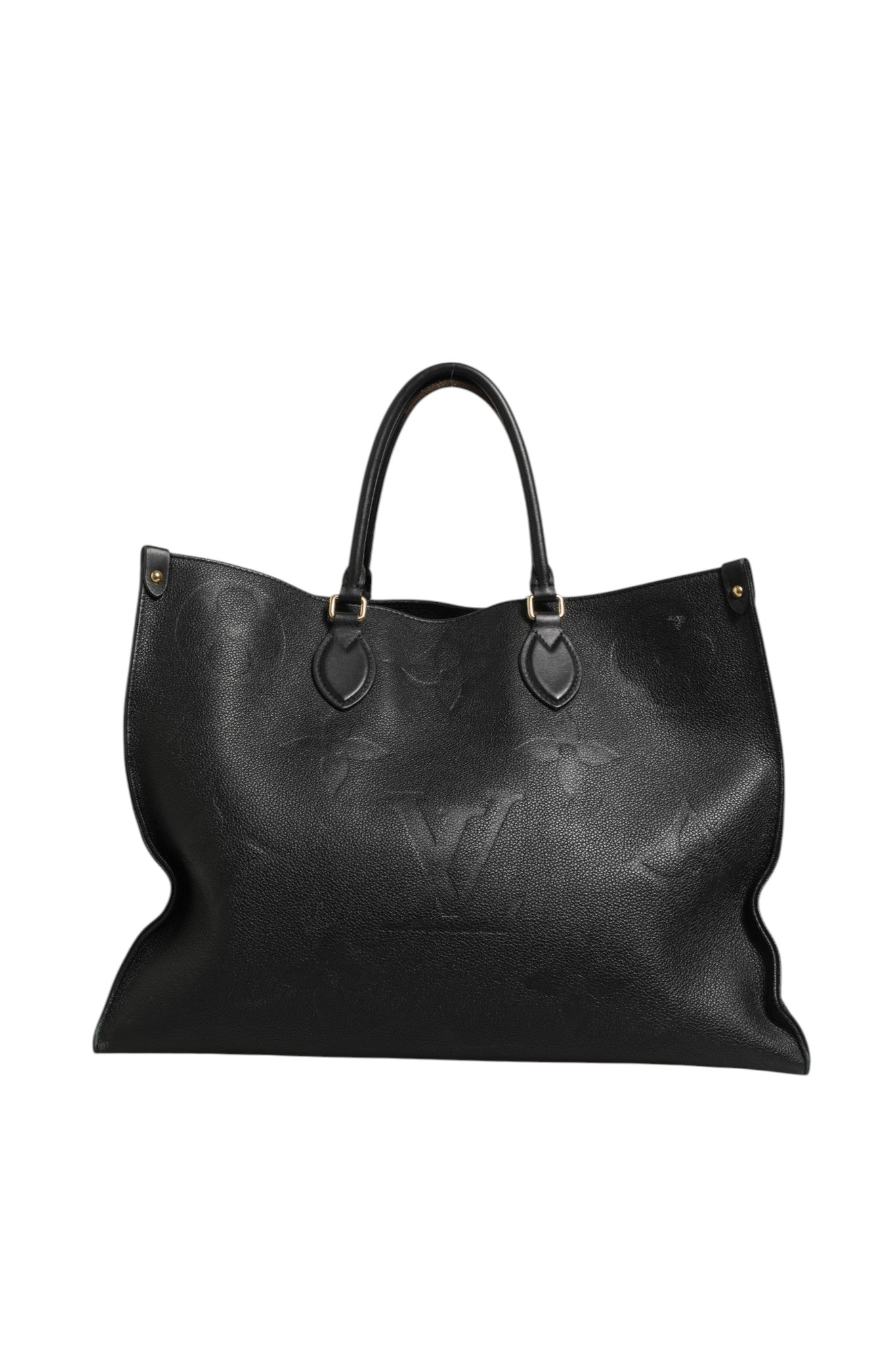 Schwarze OnTheGo GM Monogram Empreinte Ledertasche