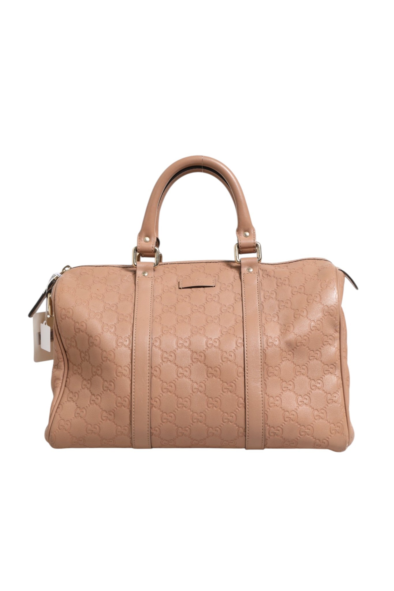 Pink Joy Boston Leather Bag 32cm