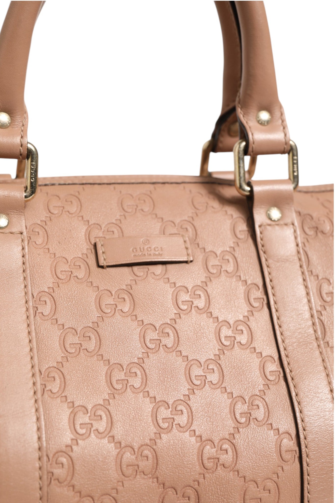 Pink Joy Boston Leather Bag 32cm