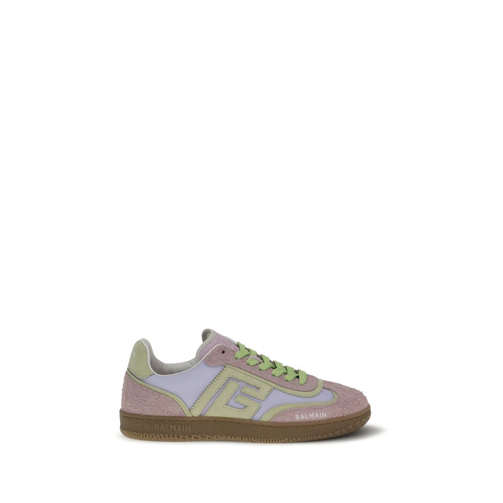 Multicolor Leather Balmain Swan Athletic Sneakers