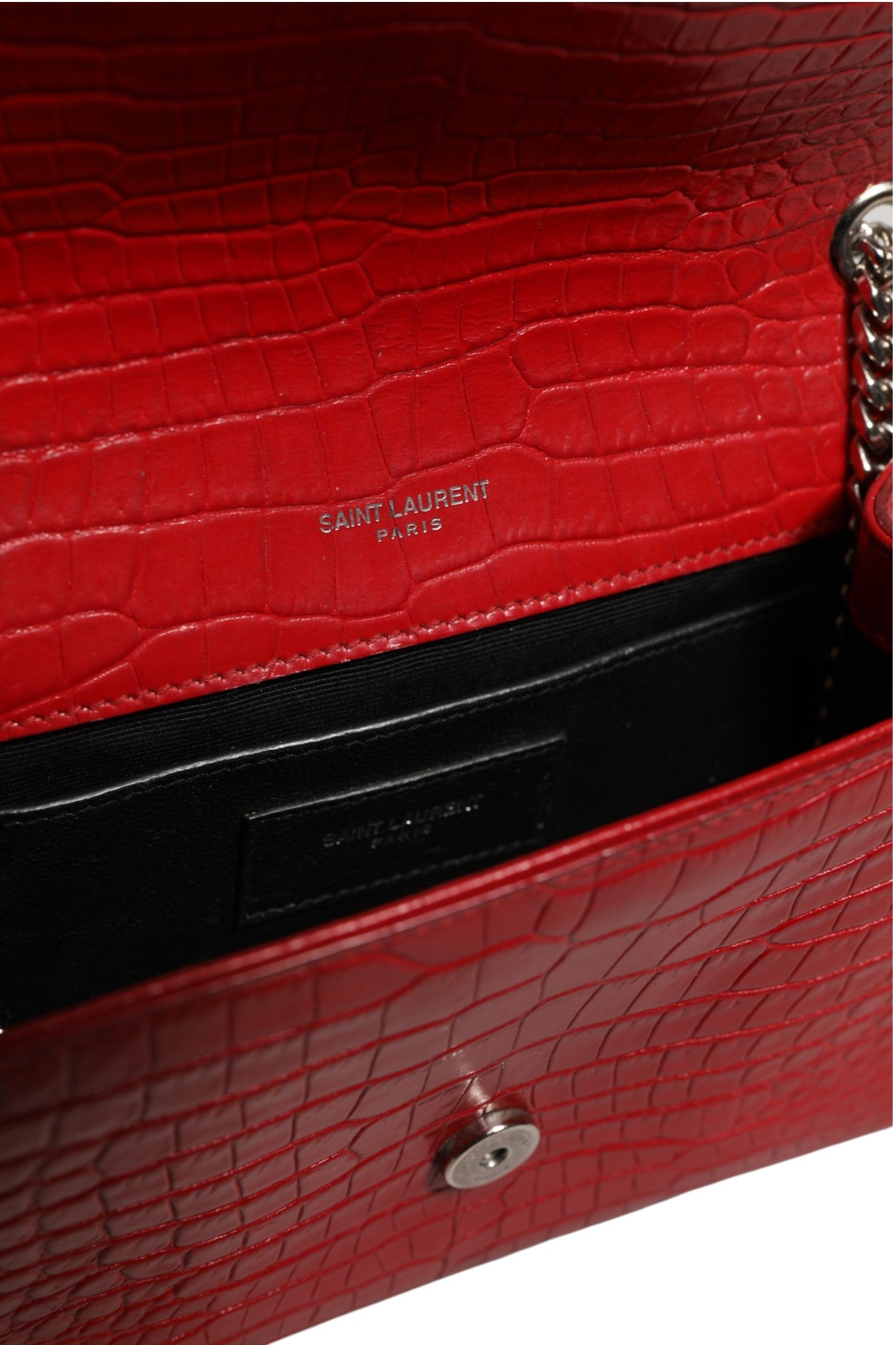 Red Leather Kate Tassel Chain Bag