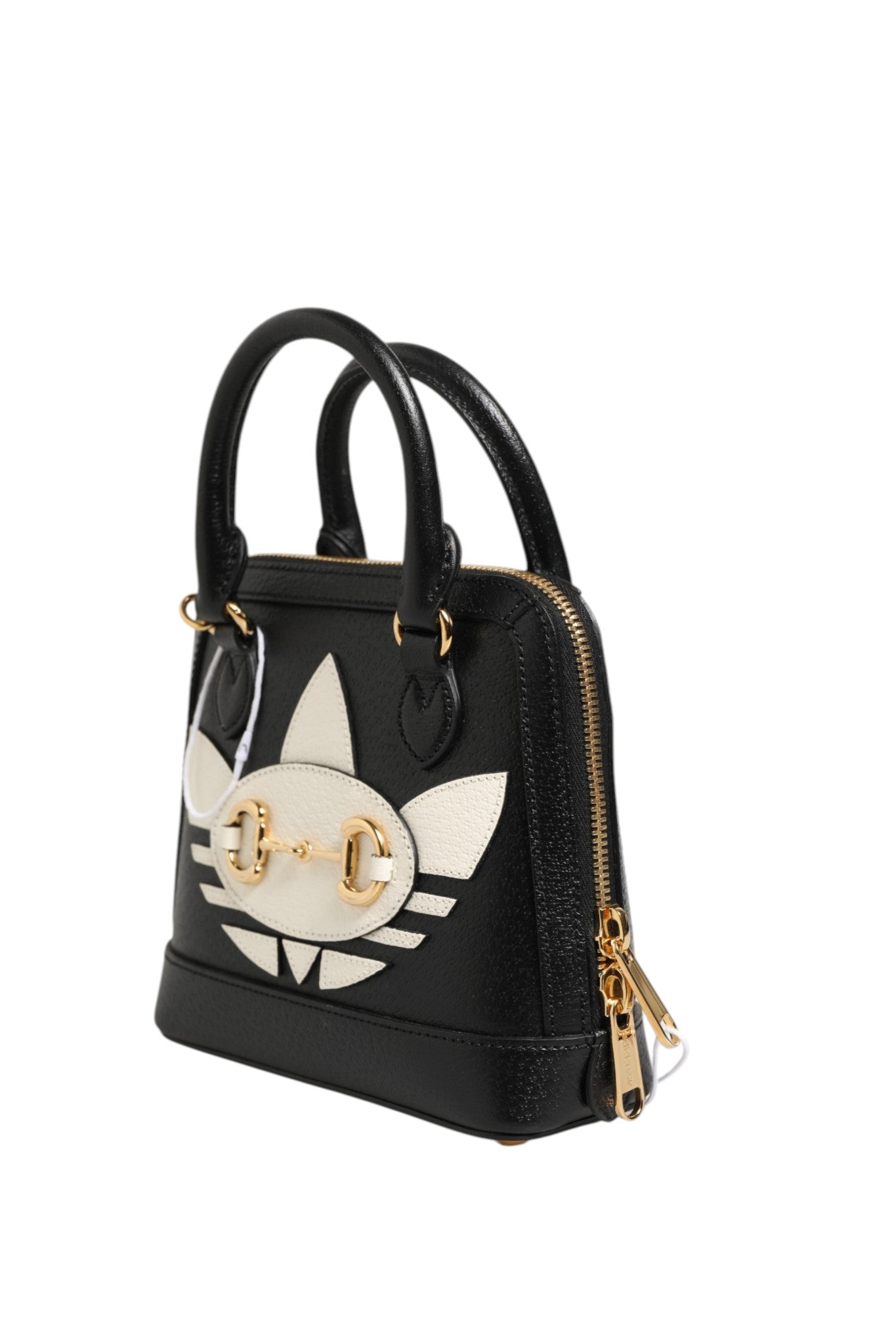 Schwarze Mini-Tasche aus Leder Gucci x Adidas Horsebit 1955