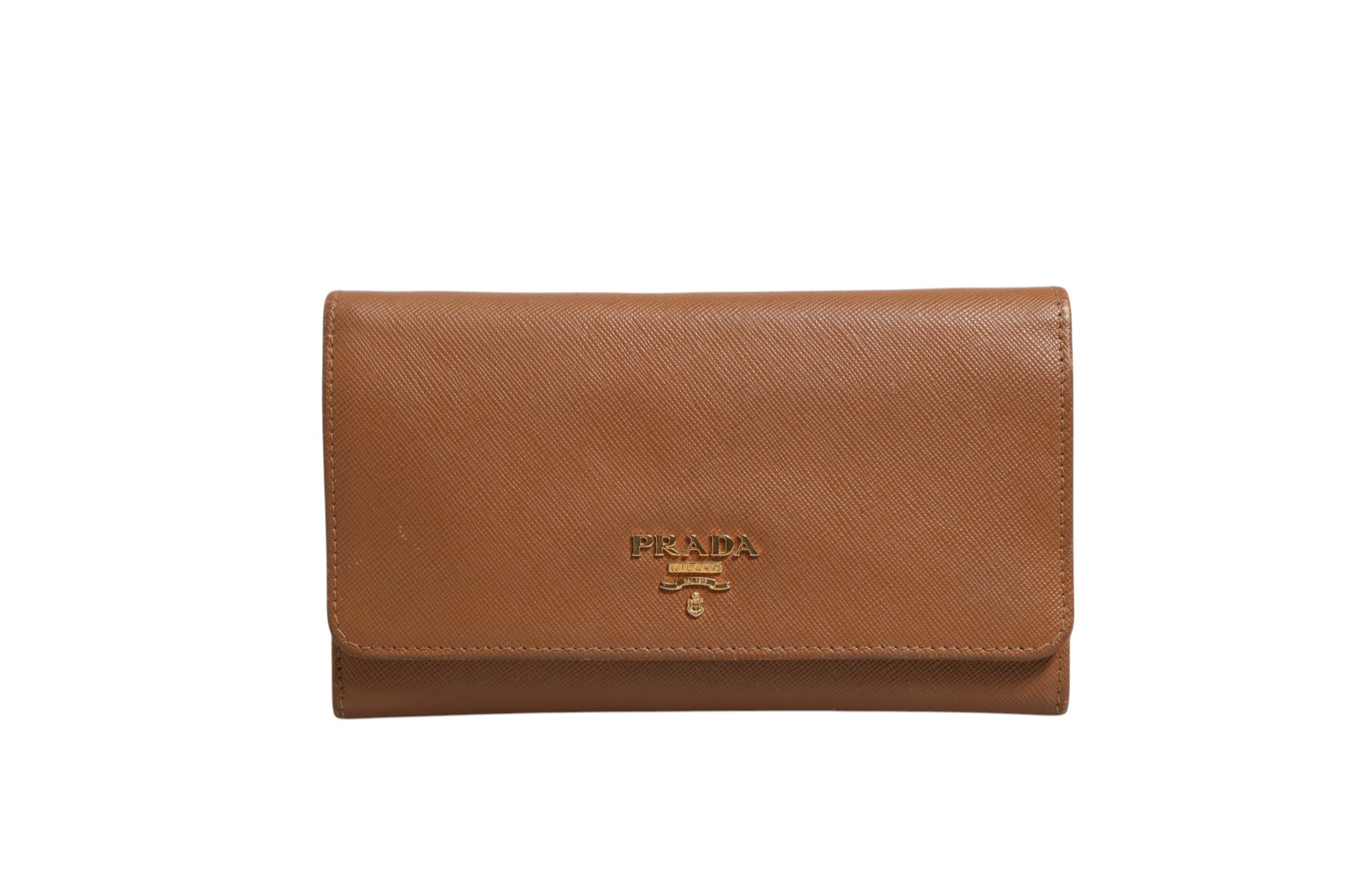 Brown and Gold Leather Wallet Strap
