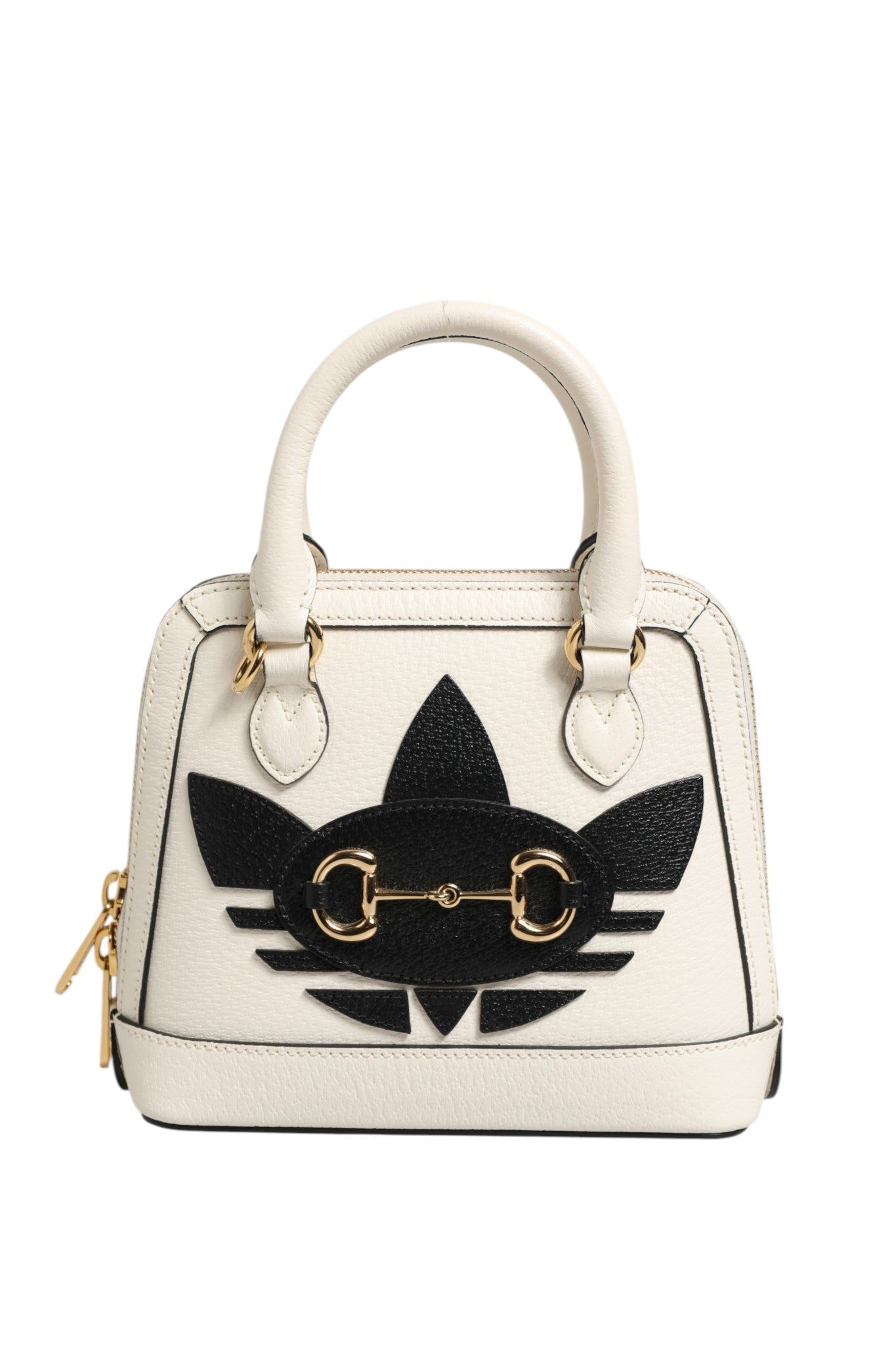White Leather Mini Bag Gucci x Adidas Horsebit 1955