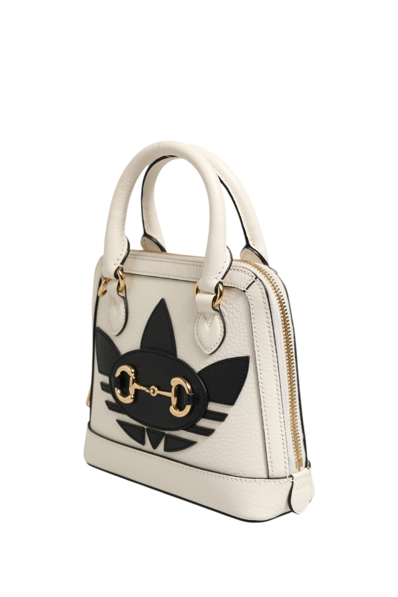 White Leather Mini Bag Gucci x Adidas Horsebit 1955