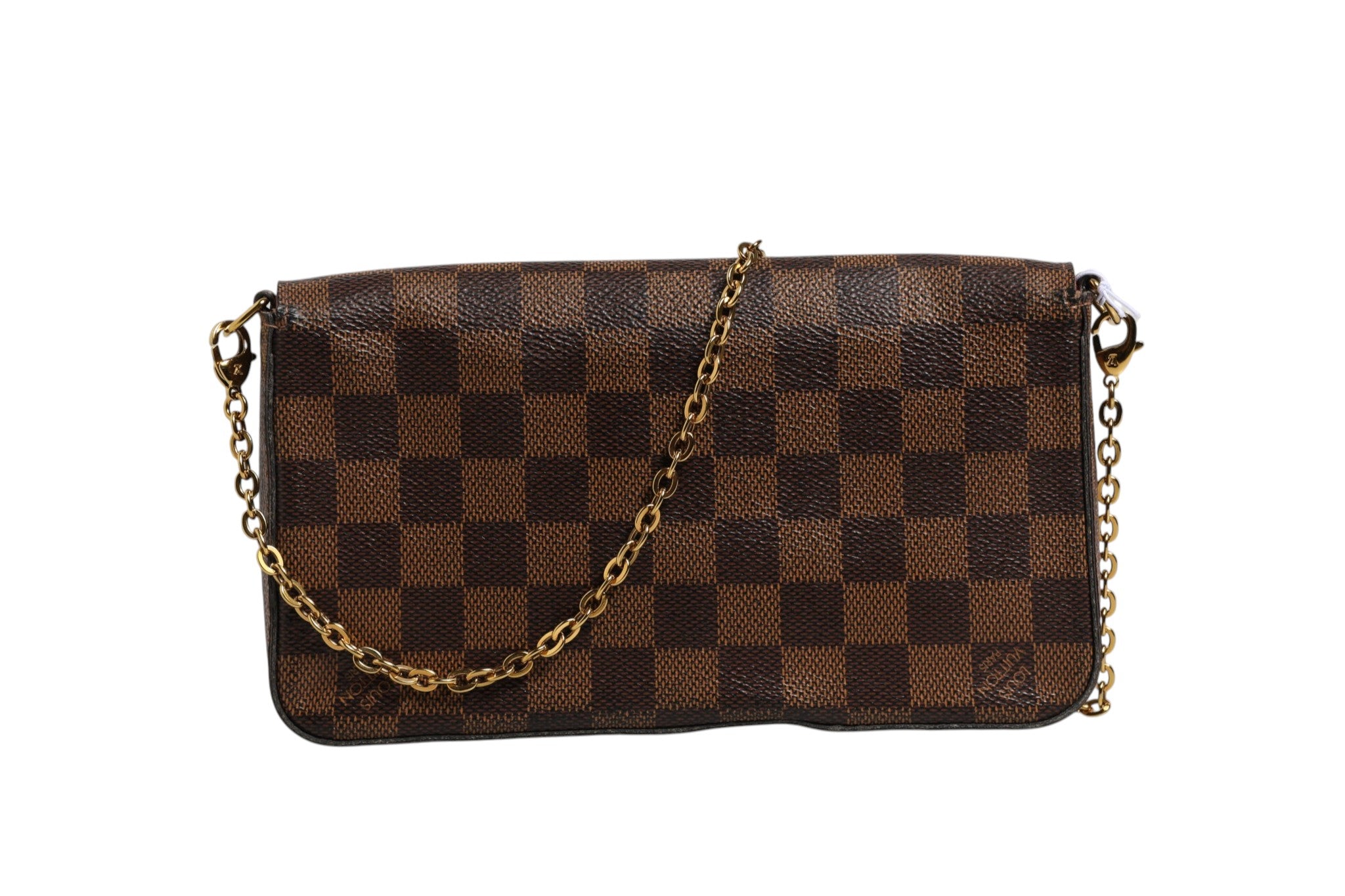 Louis Vuitton Damier Ebene Pochette Felice Chain Wallet