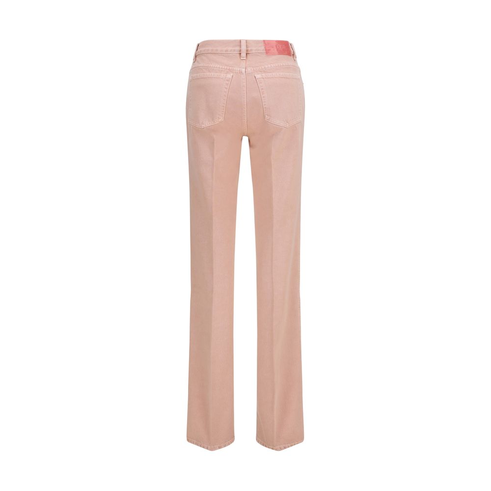 Mehrfarbige Jeans mit geradem Bein aus Baumwolle von Chloé