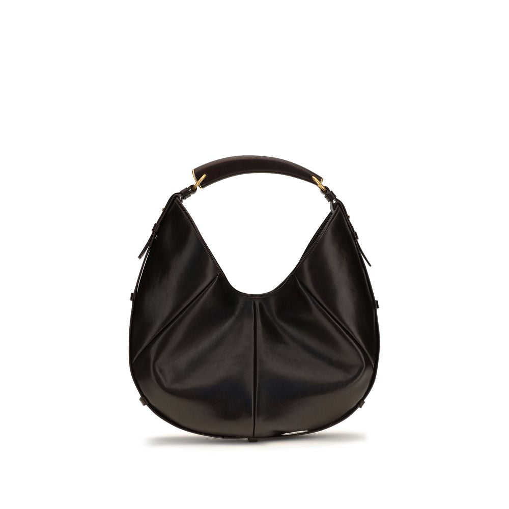 Saint Laurent Brown Calf Leather Shoulder Bag