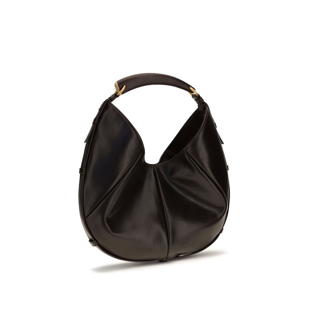 Saint Laurent Brown Calf Leather Shoulder Bag