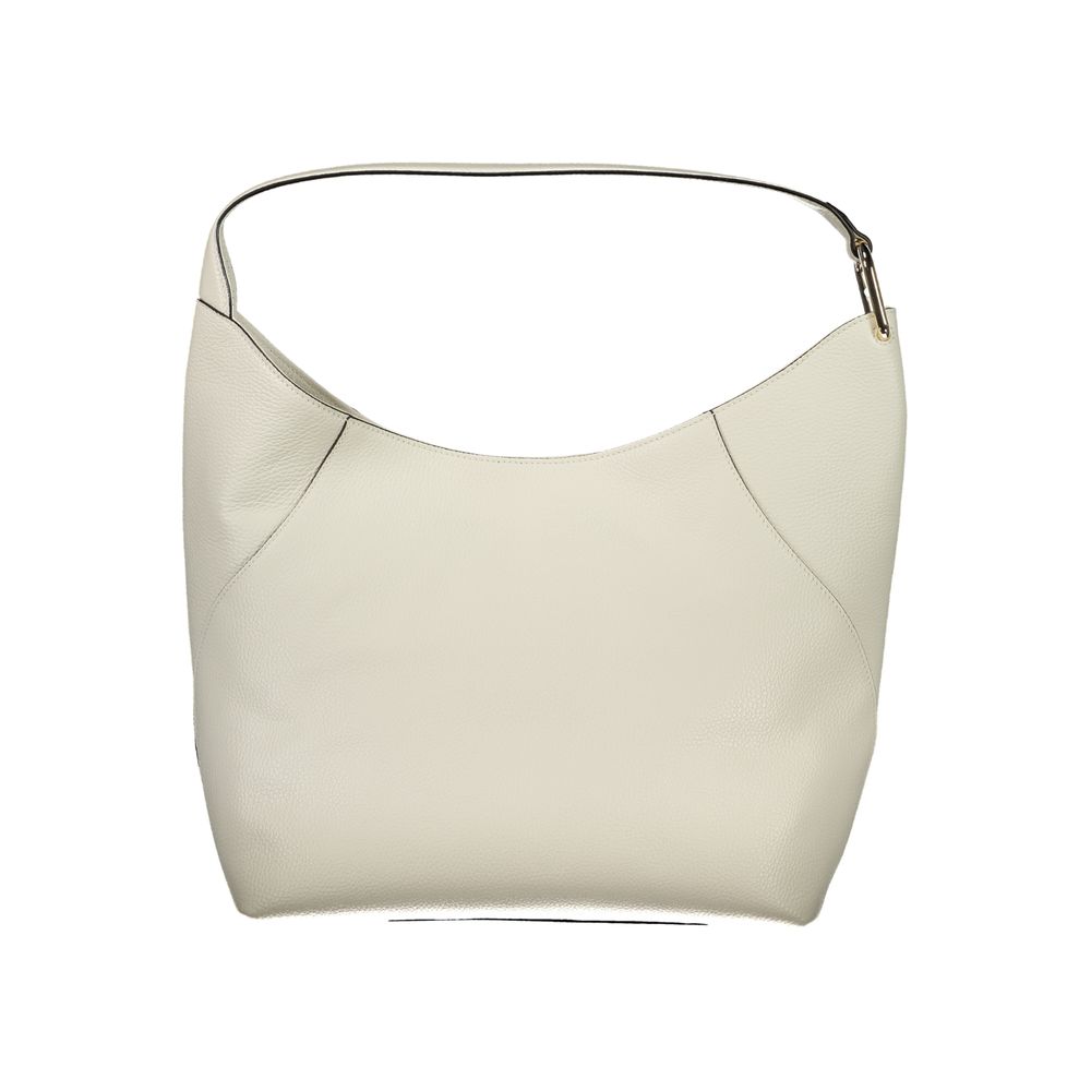 Furla White Lara Leather Shoulder Bag