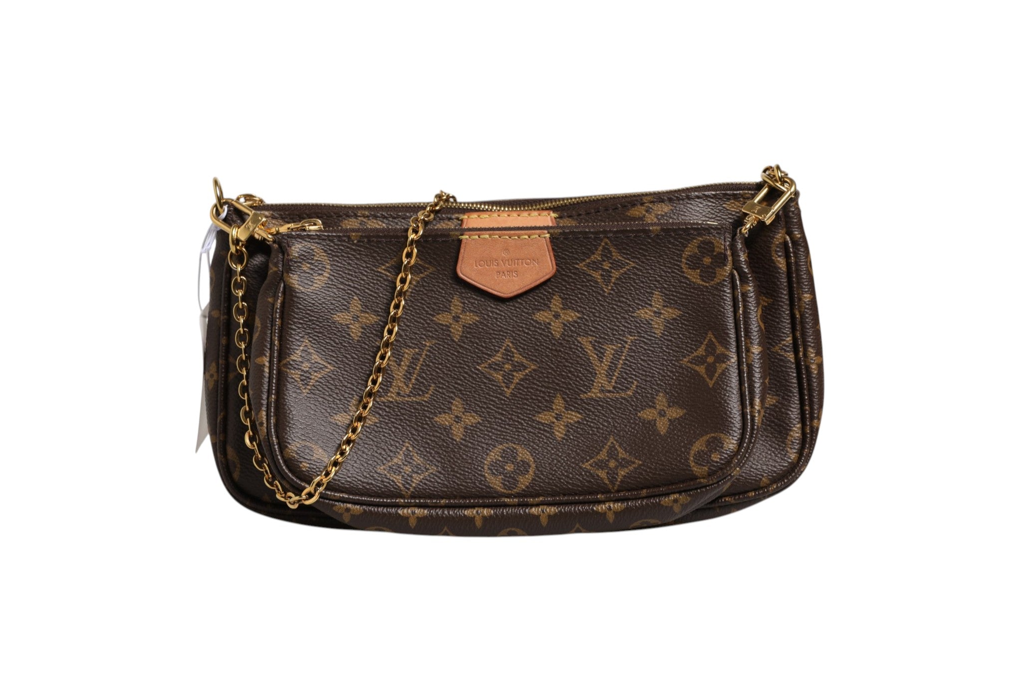Brown Leather Monogram Multi Pochette Accessoires Bag