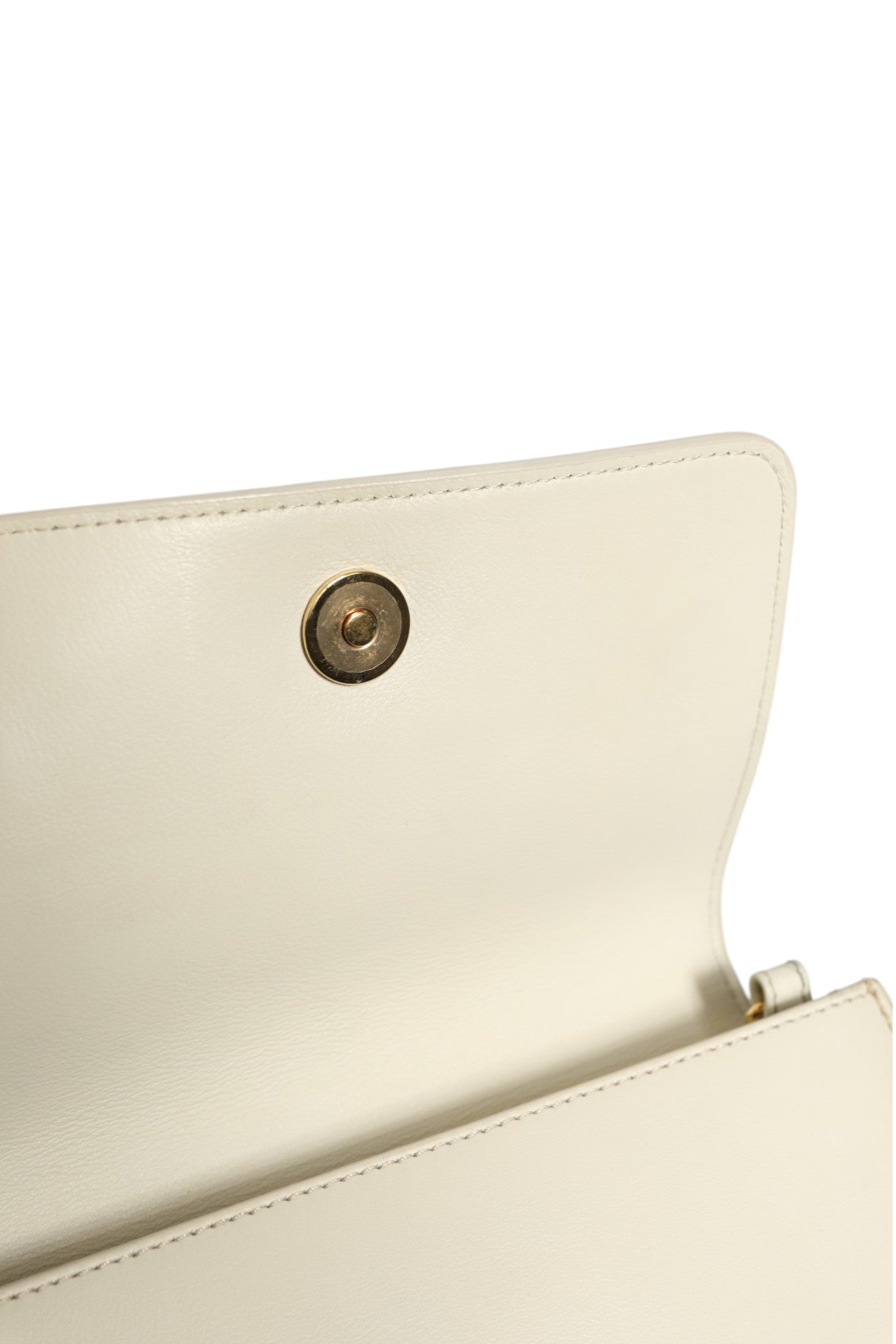 White Leather Drew Bijou Small Clutch with Strap