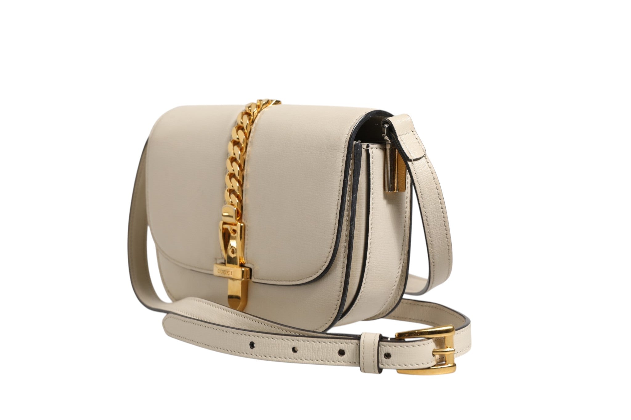 Sac porté épaule mini en cuir Gucci Sylvie 1969