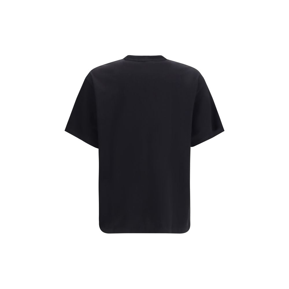 Black Cotton T-Shirt with Versace Jeans Couture Logo