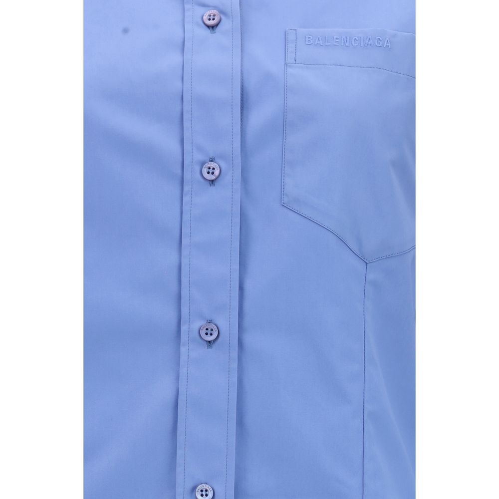 Balenciaga Blue Cotton Shirt