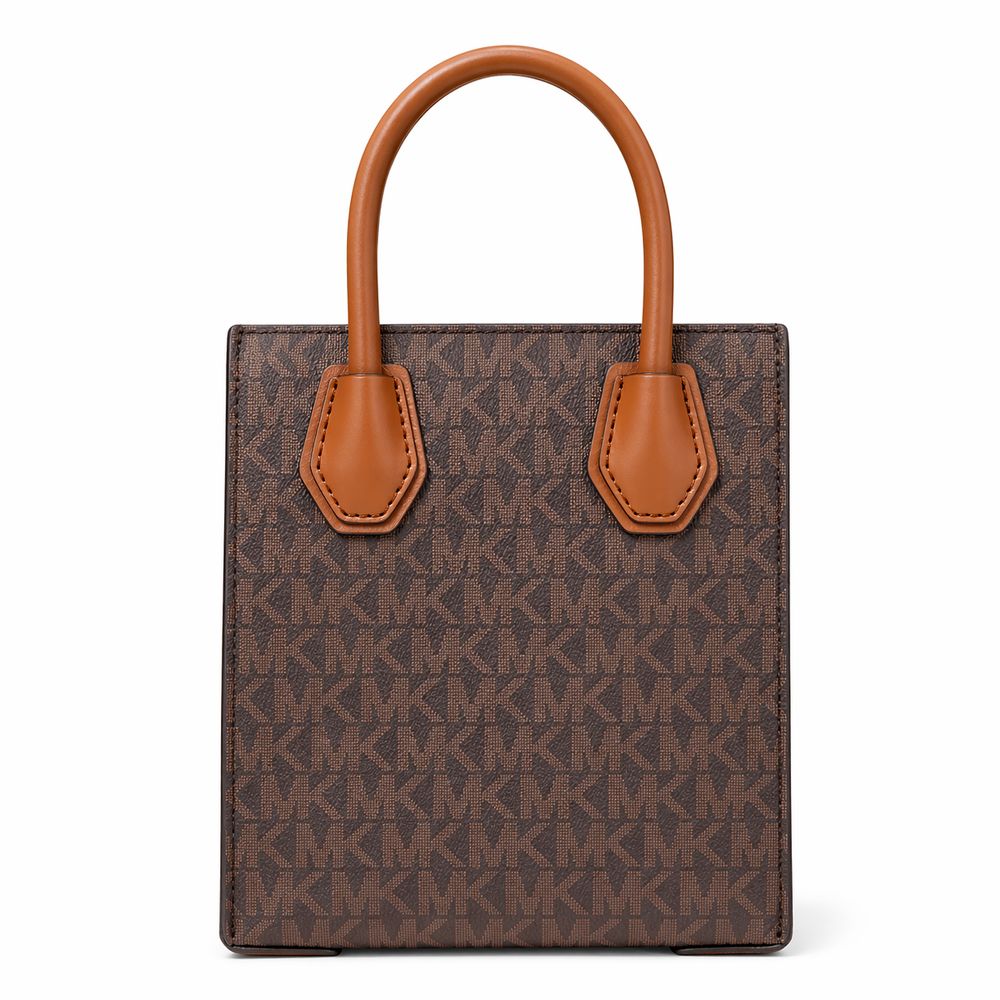 Brown Fur Handbag Mercer by Michael Kors