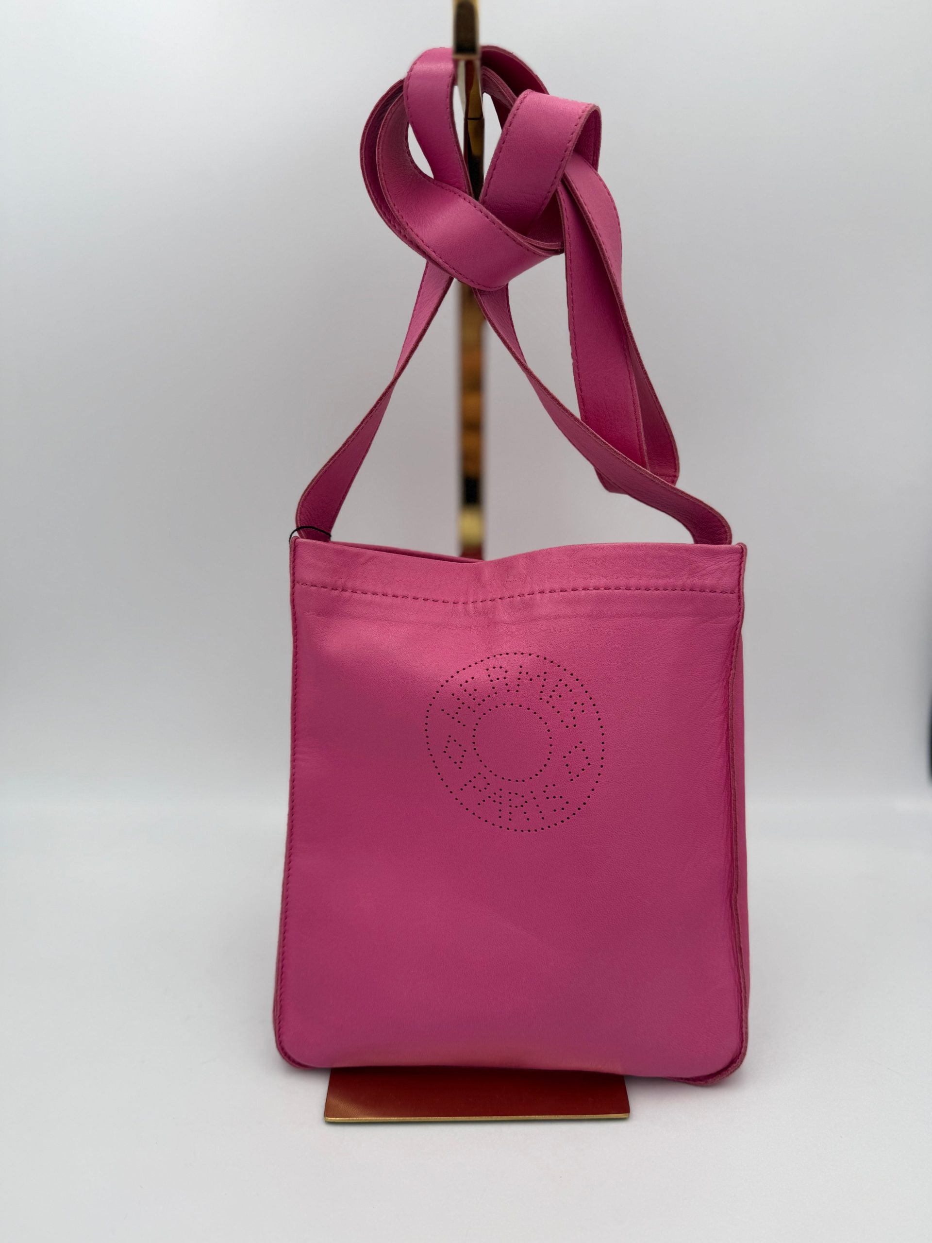 Hermès Silver Pink Clou de Selle Leather Handbag
