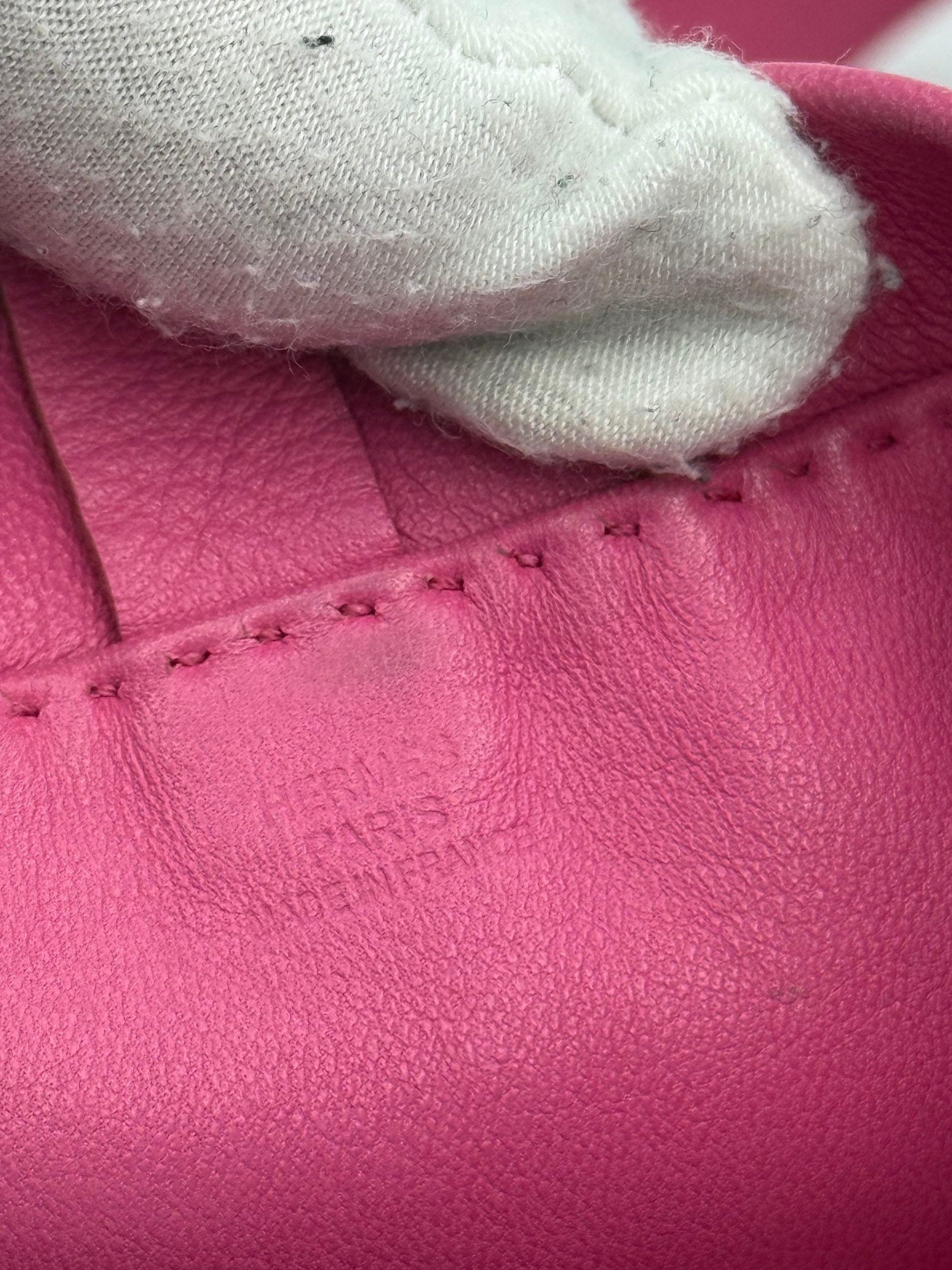 Hermès Silver Pink Clou de Selle Leather Handbag