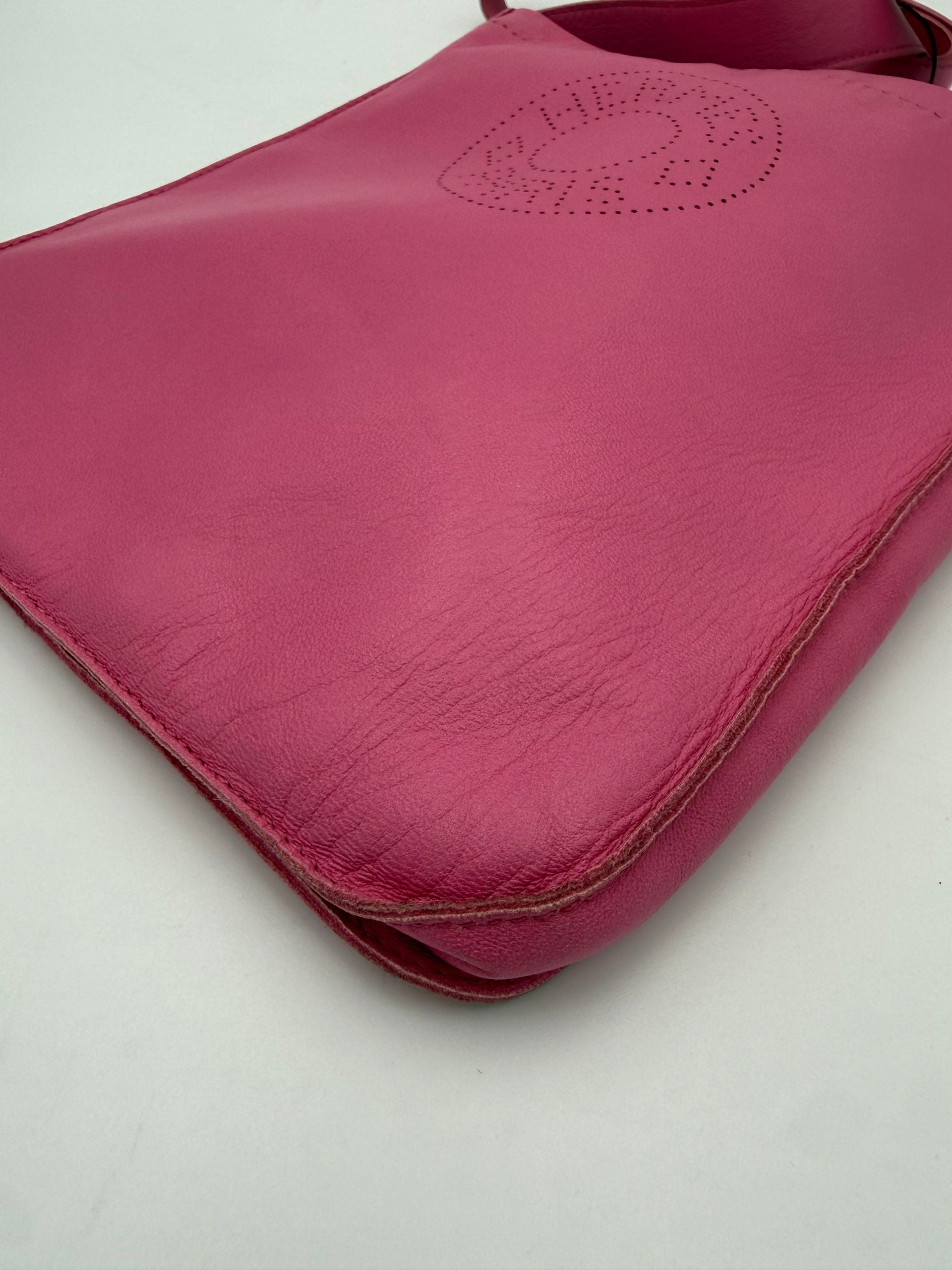 Hermès Silver Pink Clou de Selle Leather Handbag