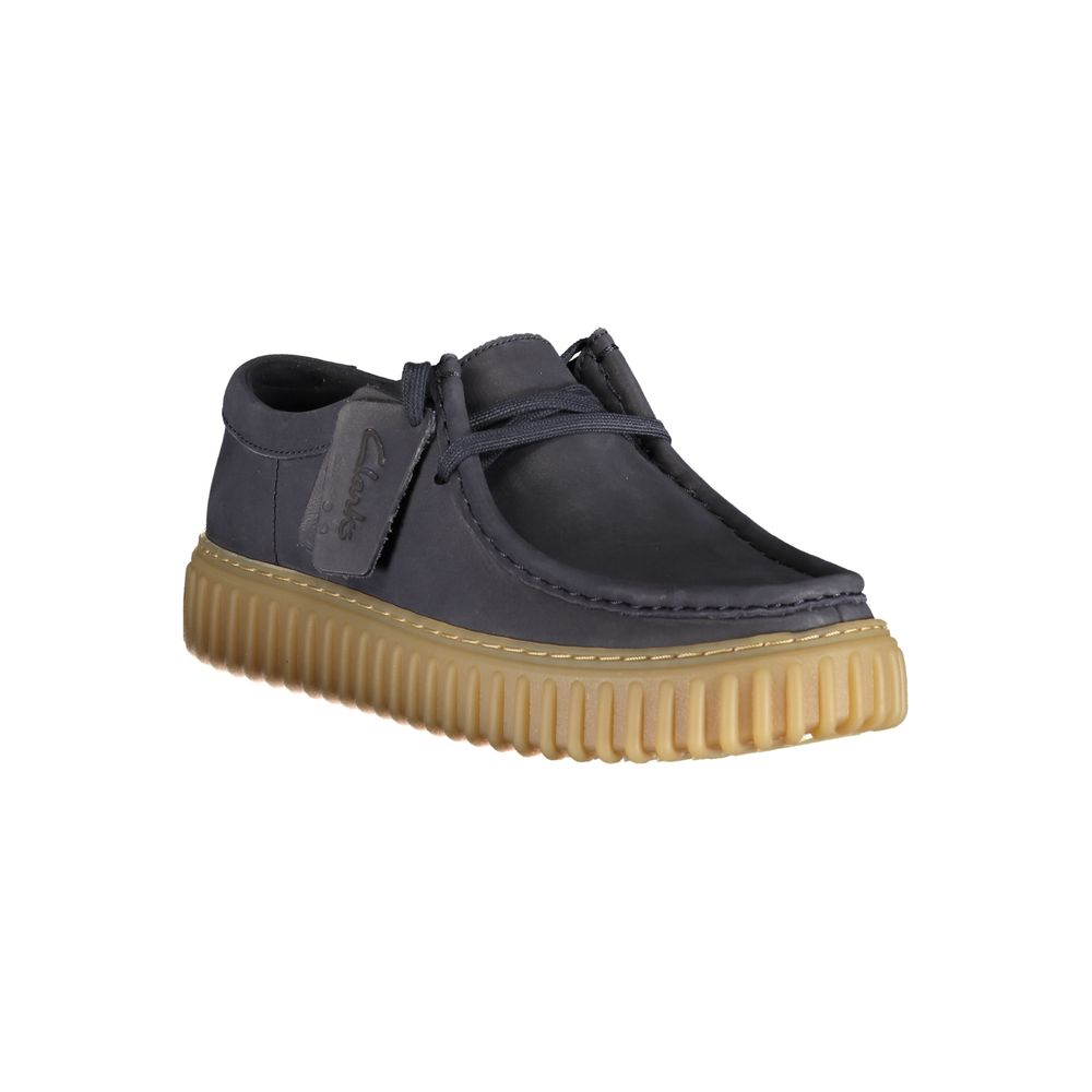 Klassischer Herren-Schnürschuh aus blauem Leder