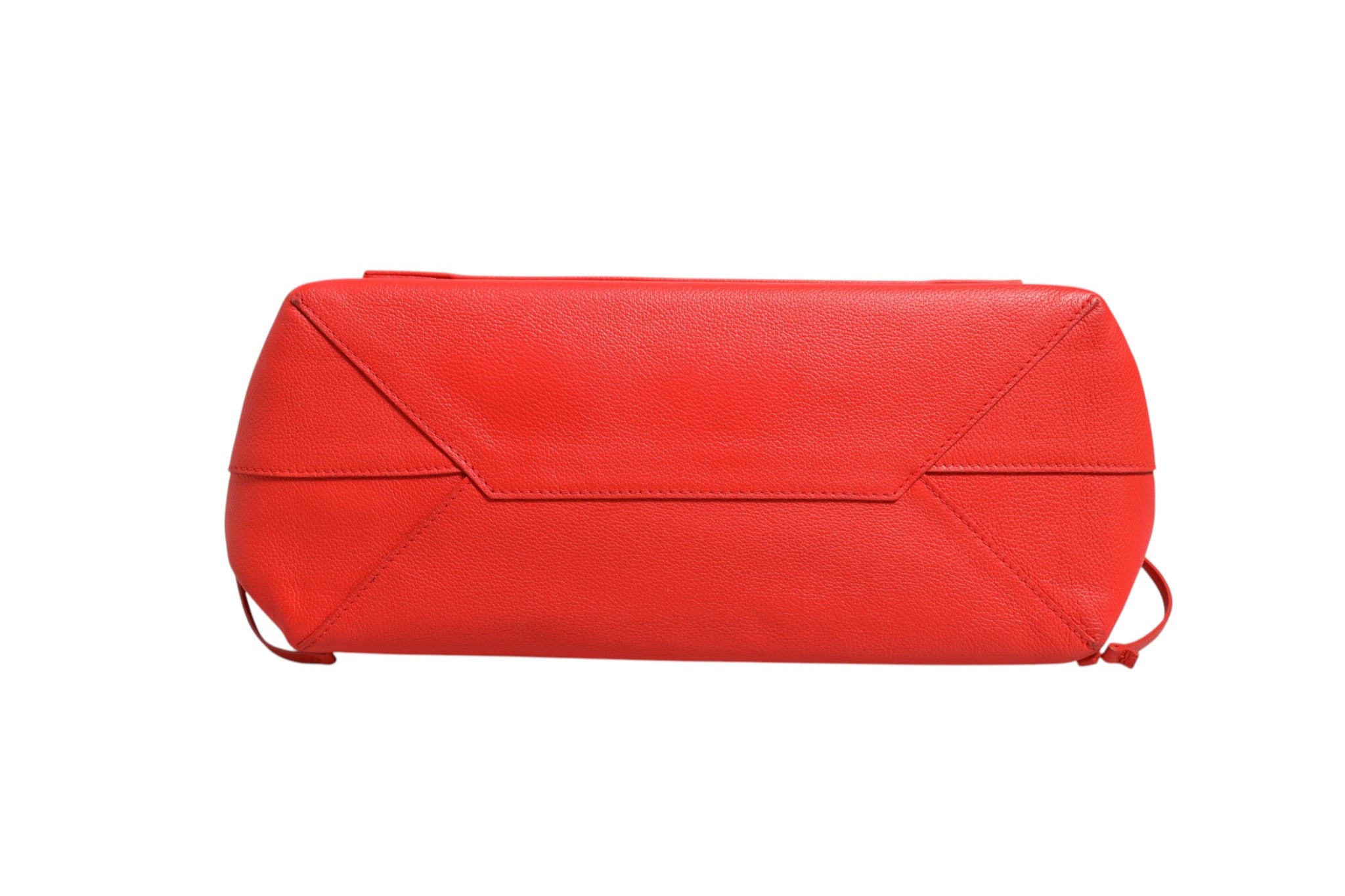 Rote Leder-Shopper „Lockme“