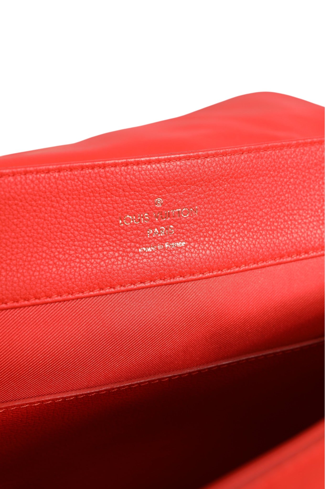 Rote Leder-Shopper „Lockme“