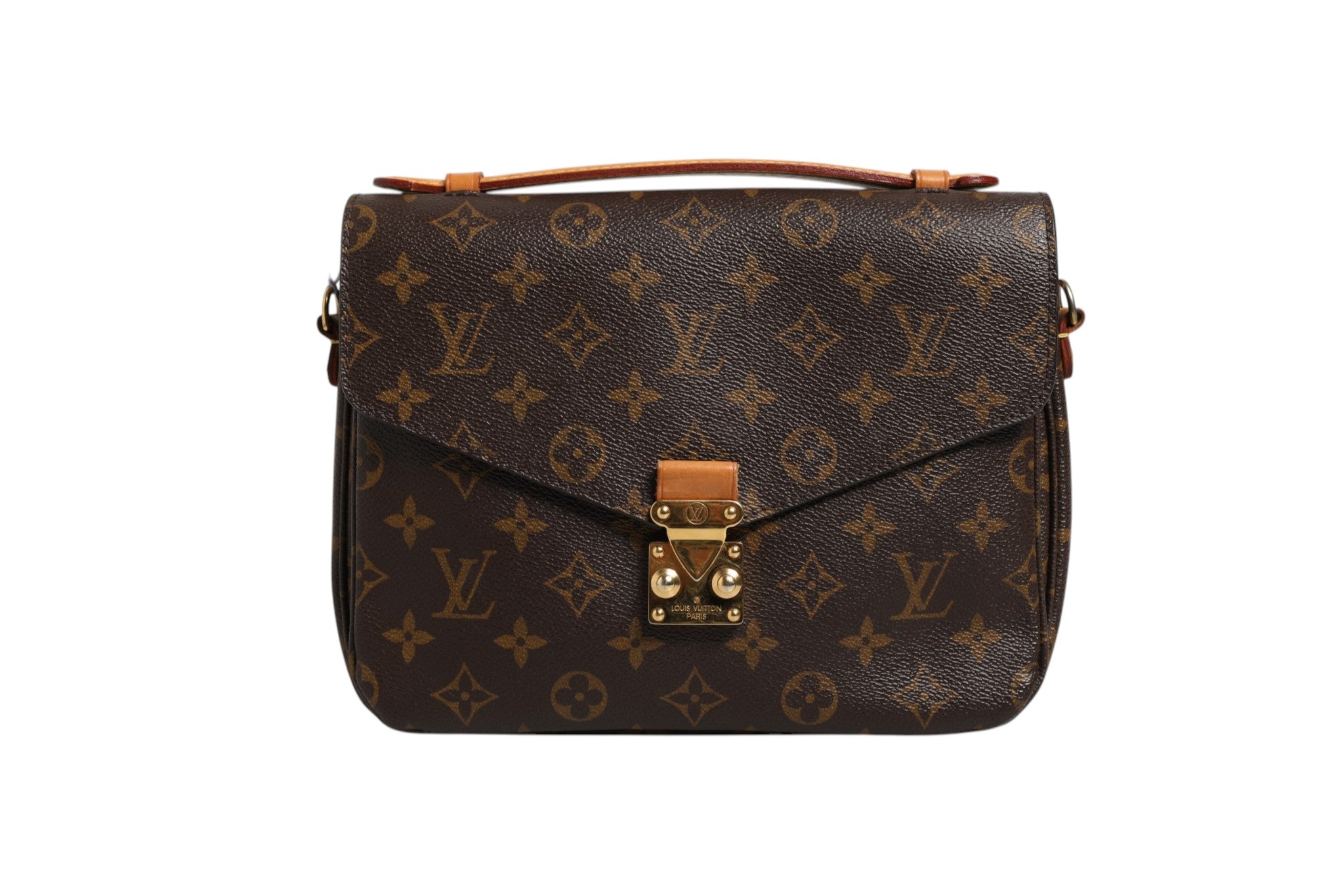 Brown Leather Pochette Métis Monogram Bag 24cm