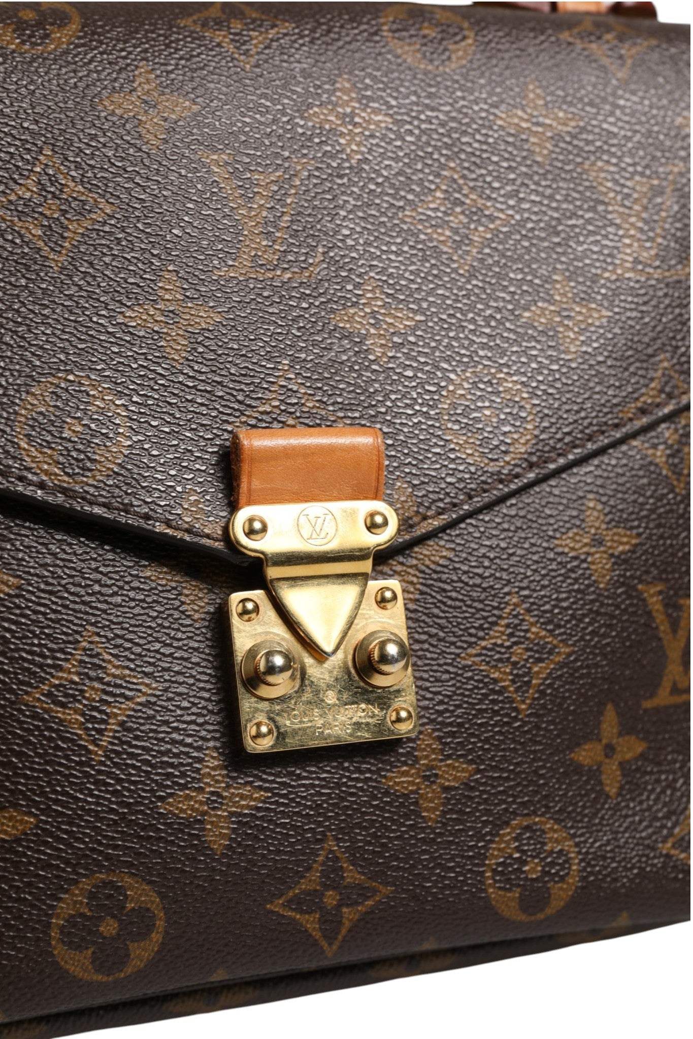 Brown Leather Pochette Métis Monogram Bag 24cm