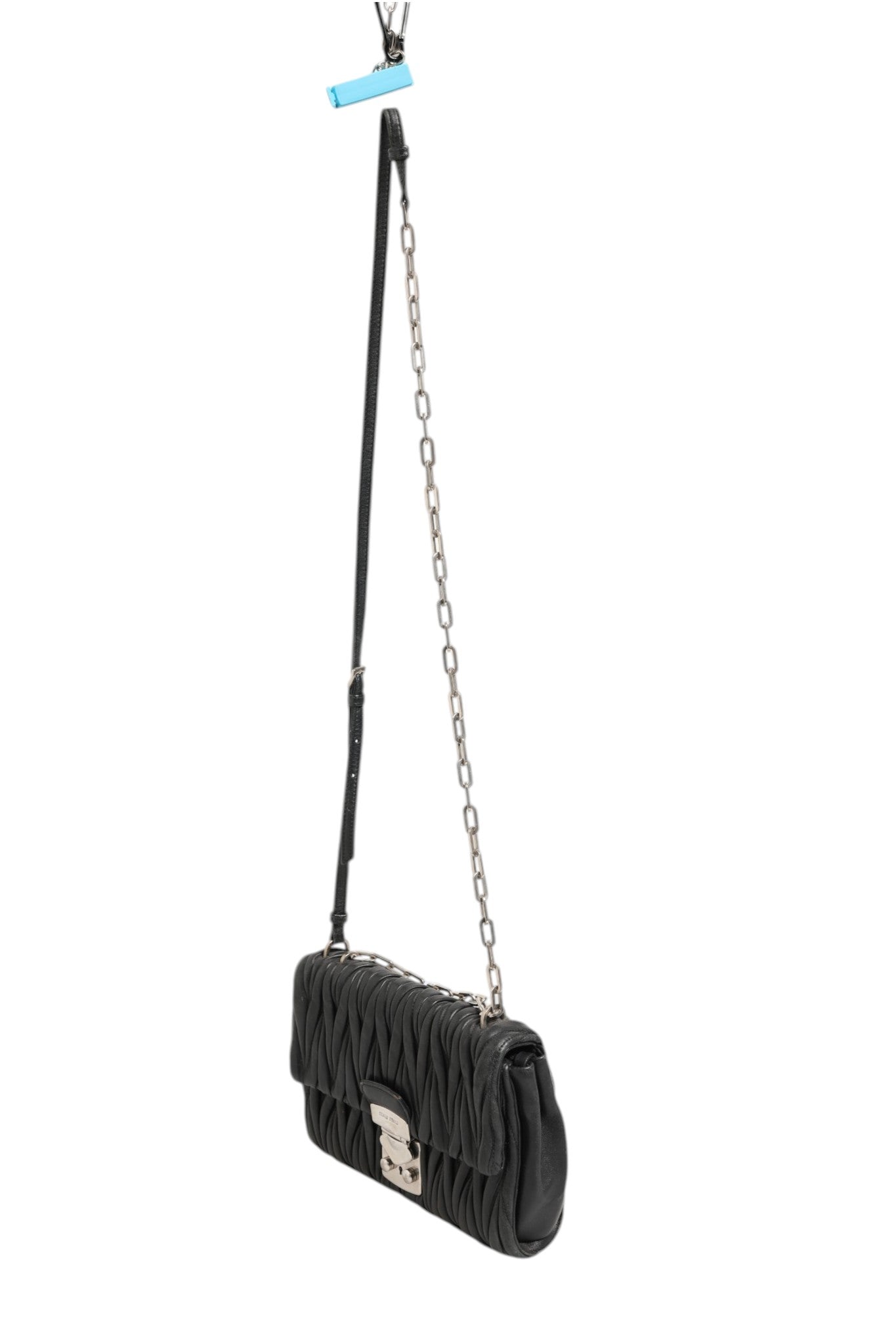 Miu Miu Confidential Schultertasche aus Matelassé-Leder mit Überschlag