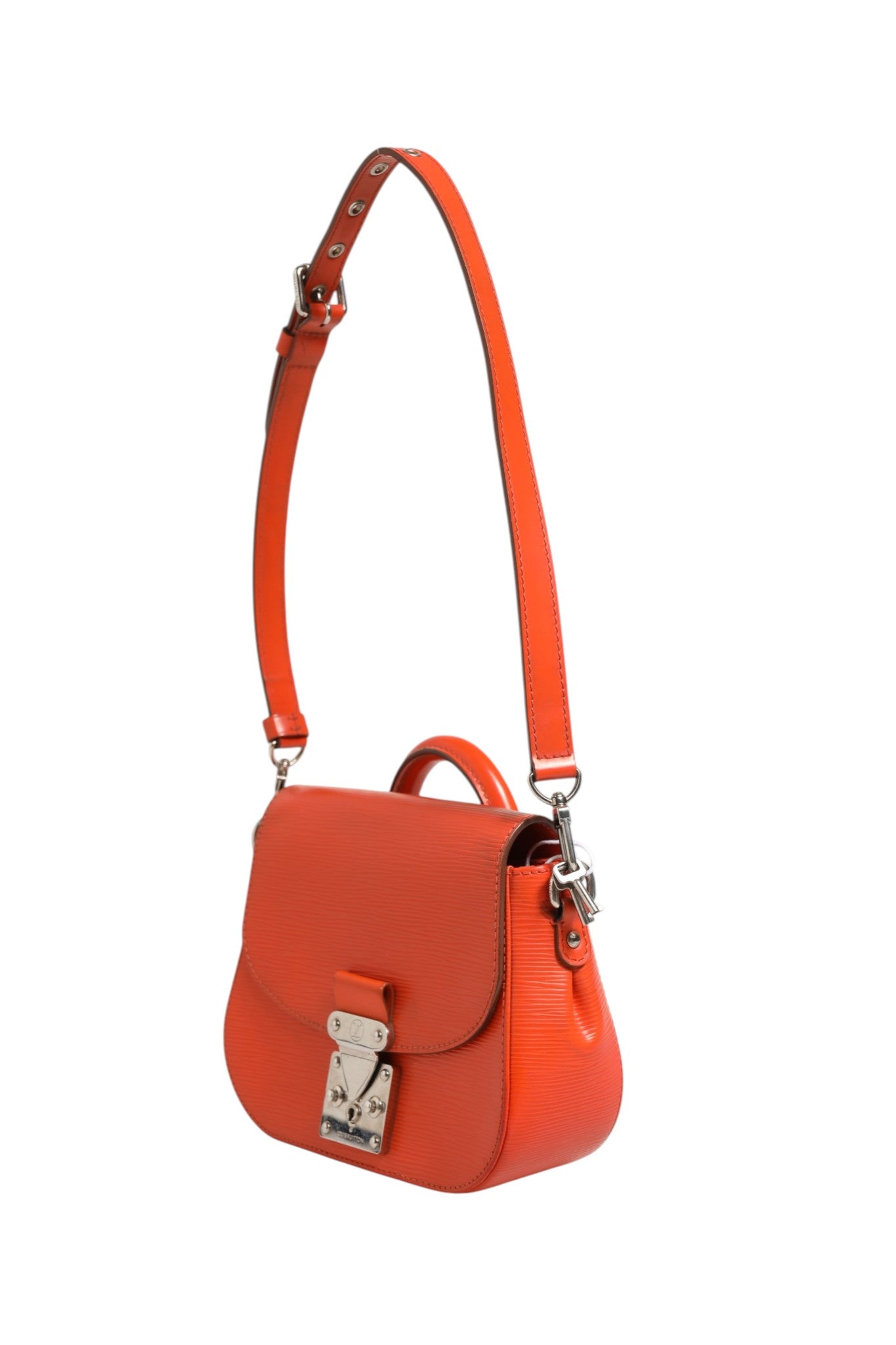 Orange Leather Eden PM Bag with Strap