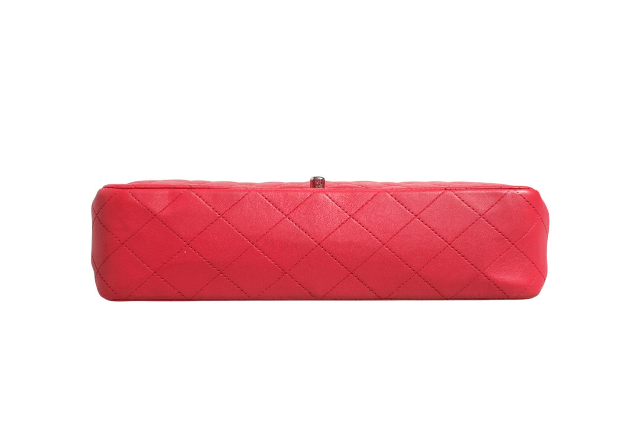Red Leather Classic 25 Medium Flap Bag