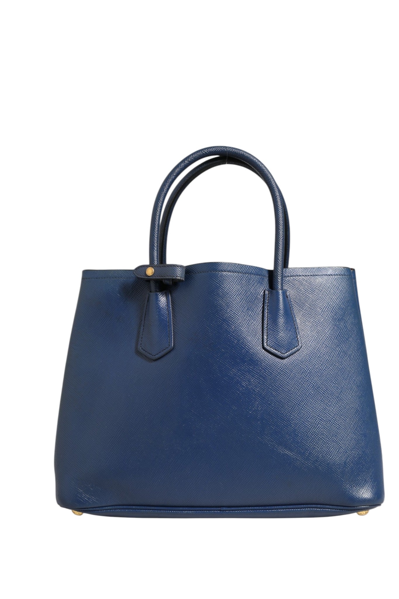 Prada blaue Saffiano Leder 2-Wege-Tasche
