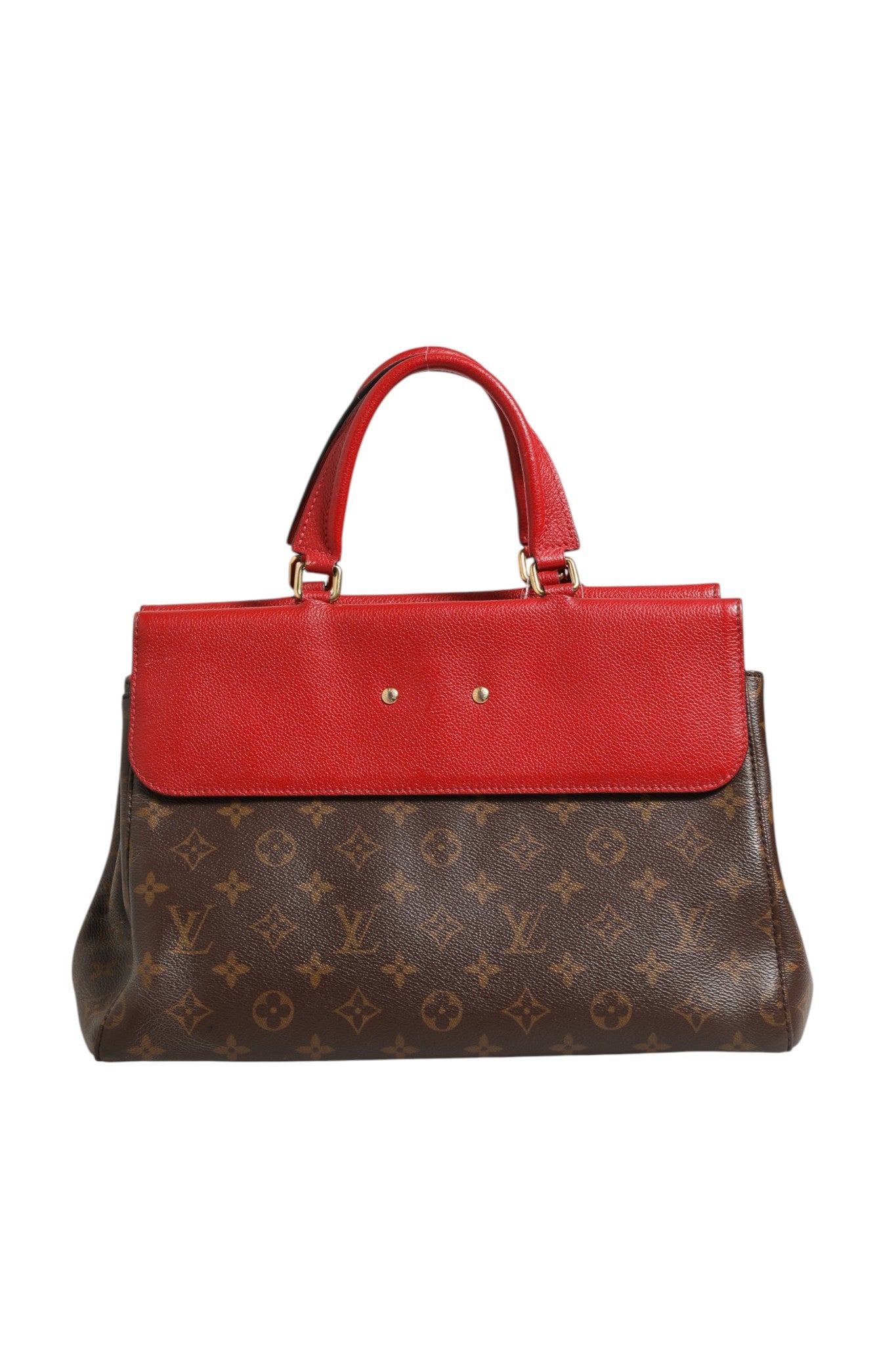 Red Venus Monogram Synthetic 2-Way Bag