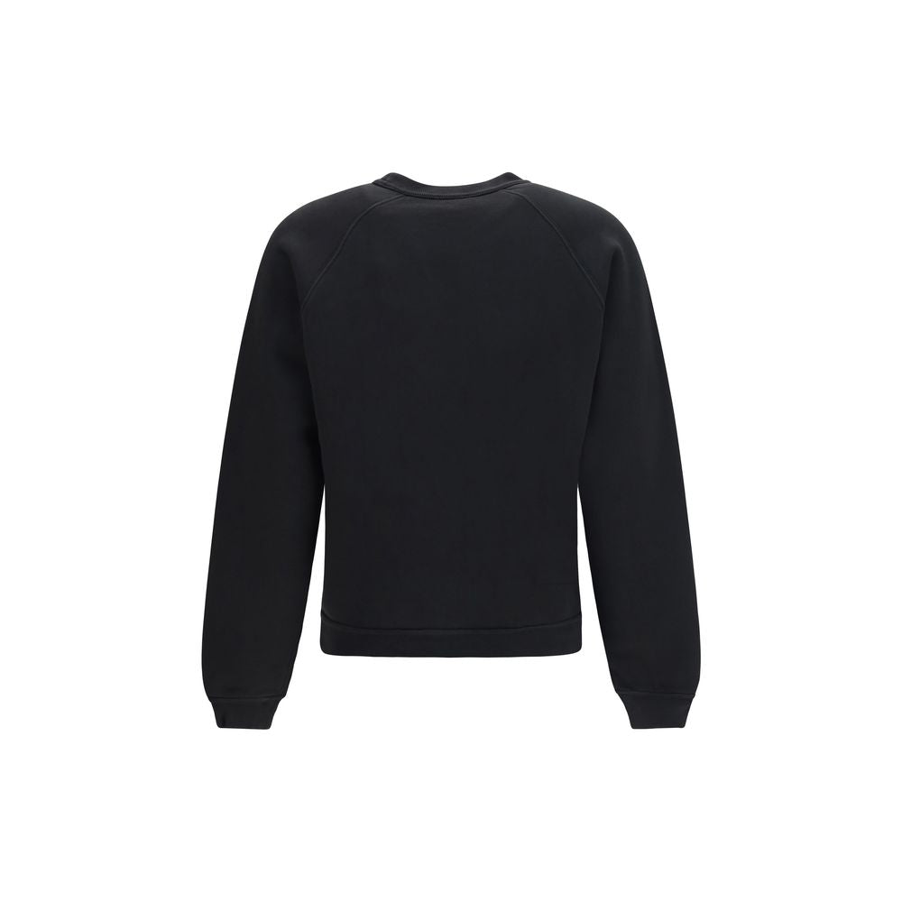 Schwarzes Baumwollsweatshirt mit Kenzo-Tulpenmotiv