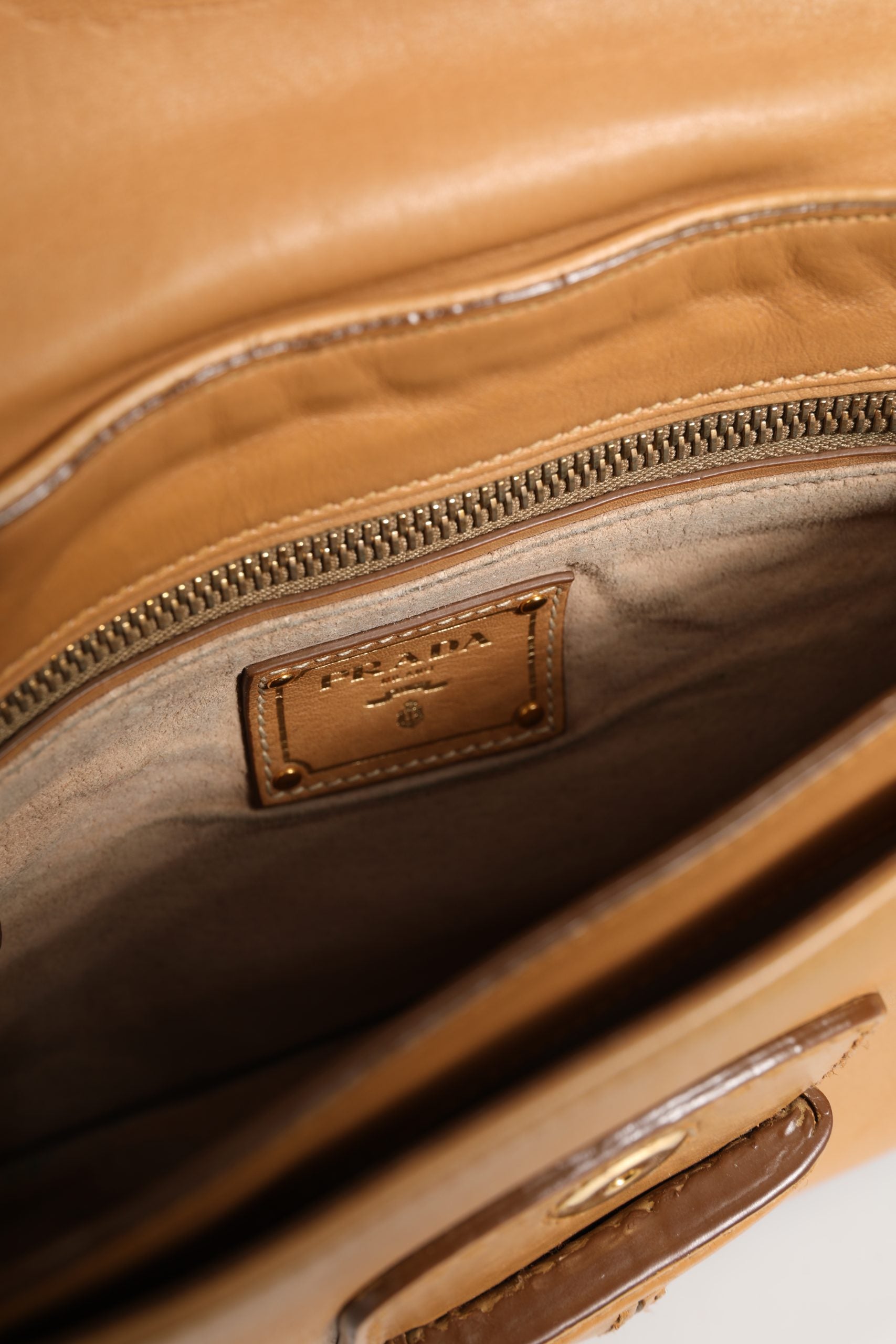 Beige Sidonie Leather Shoulder Bag Pebble Texture