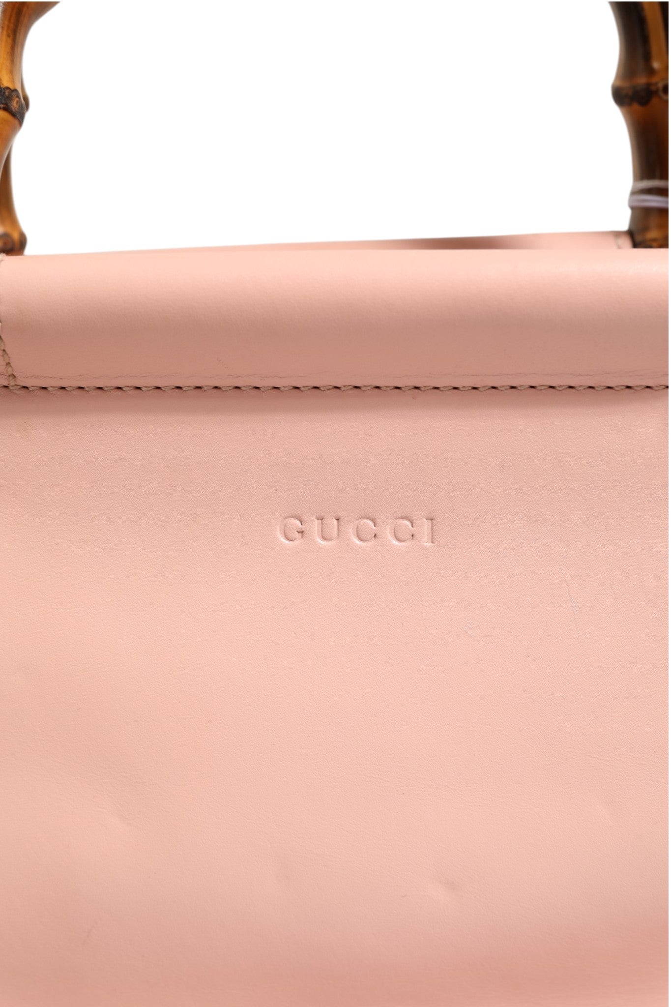 Pink and White Leather Small Nymphaea Top Handle Bag