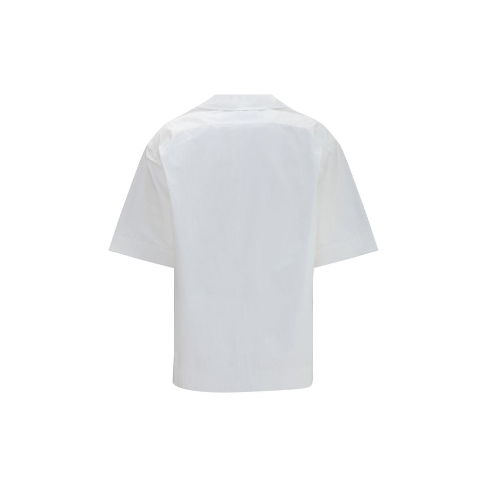 White Cotton Shirt by Jacquemus with Logo Detail