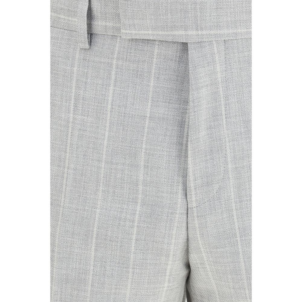 Hugo Boss Black Gray Cotton Lambskin Two-Piece Suit