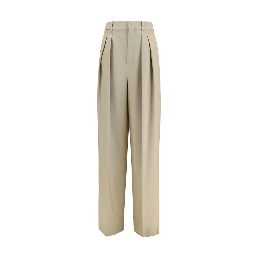 Saint Laurent Beige Wool Dress Pants