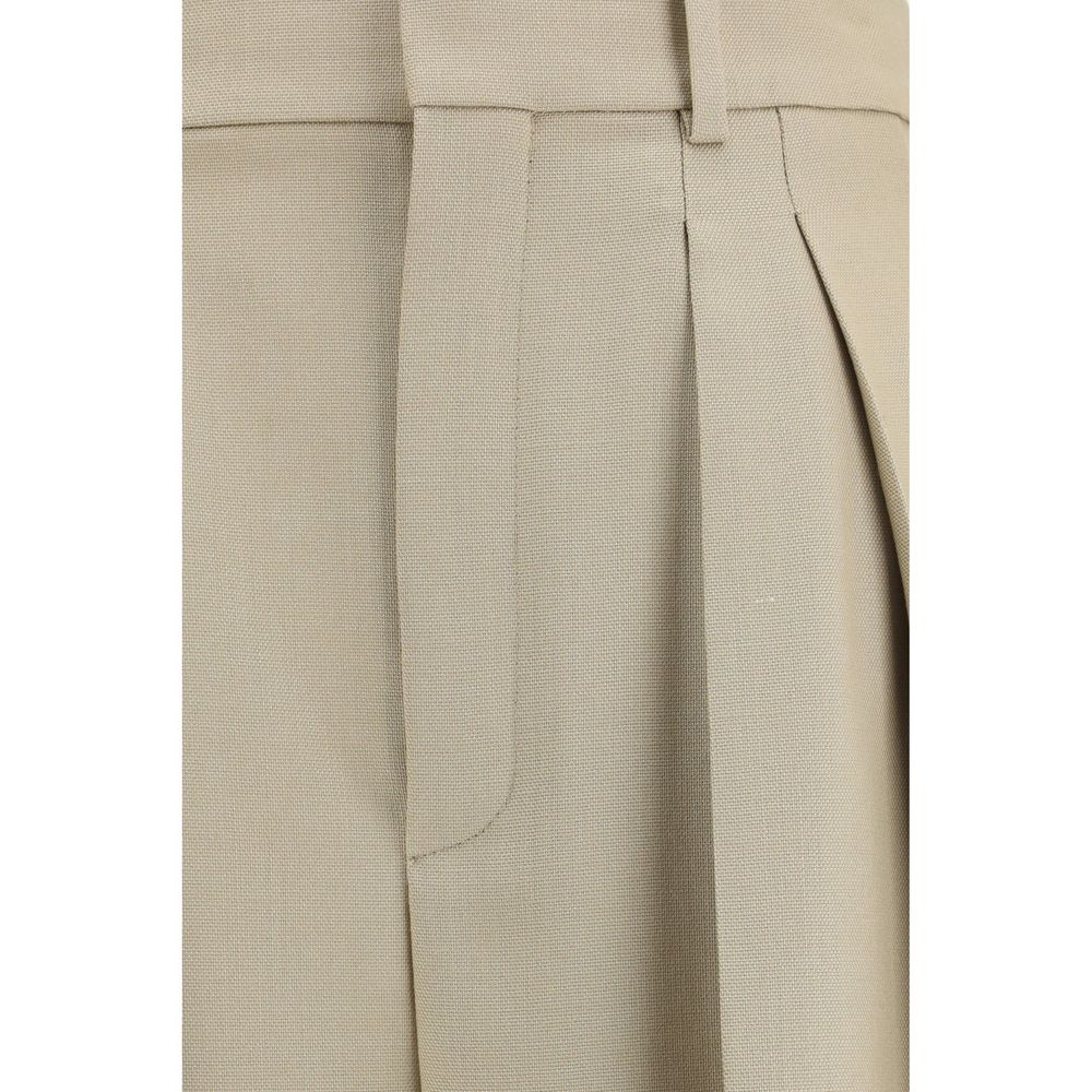 Saint Laurent Beige Wool Dress Pants