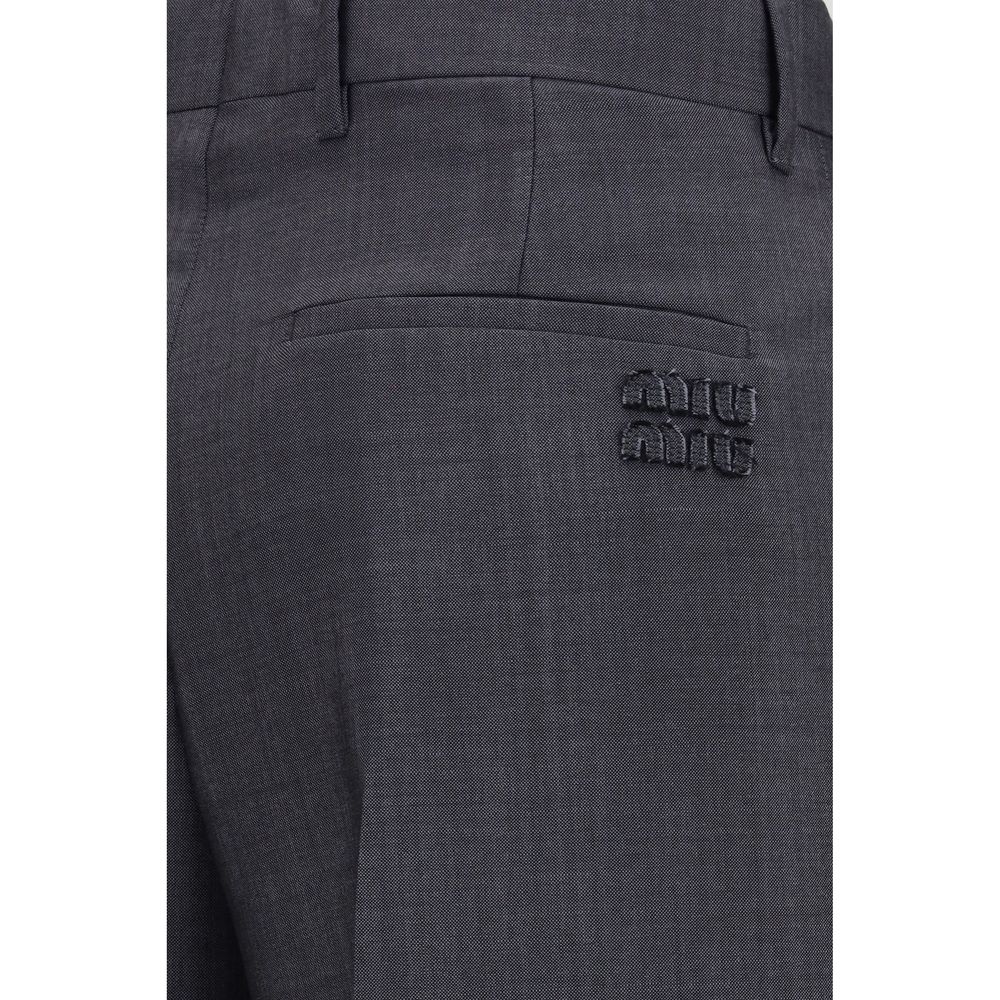 Miu Miu Gray Wool Dress Pants