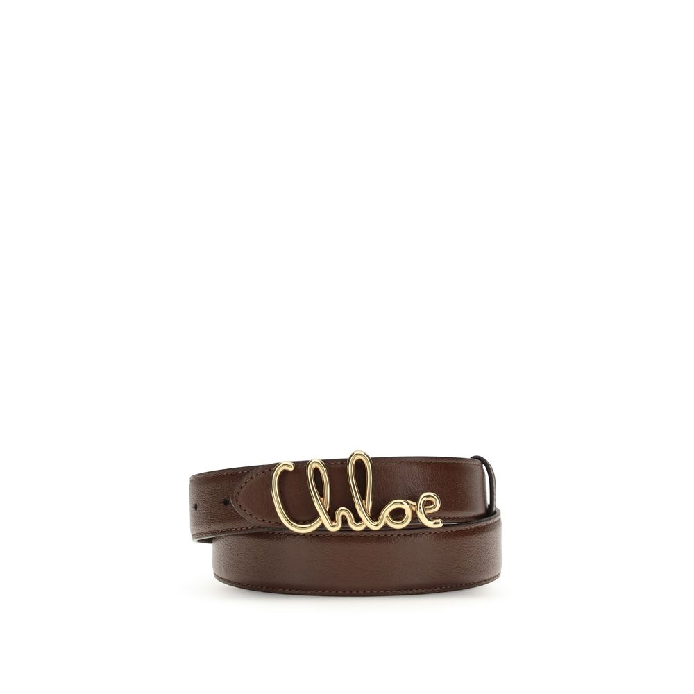 Chloé Brown Calf Leather Regular Belt