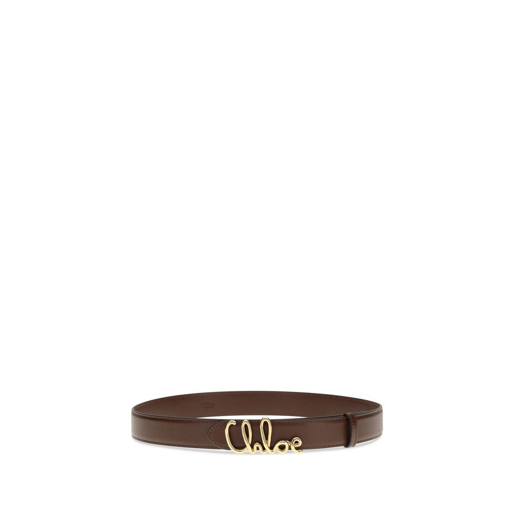 Chloé Brown Calf Leather Regular Belt