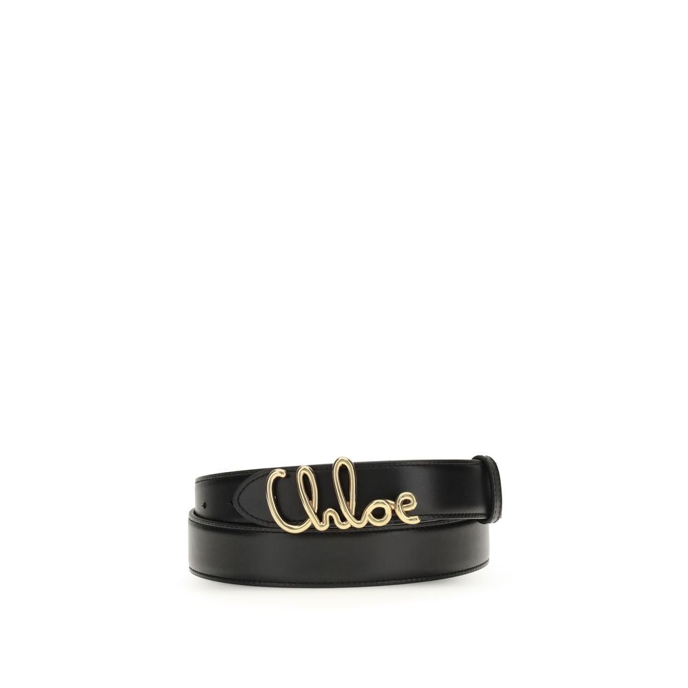 Chloé Black Calf Leather Belt