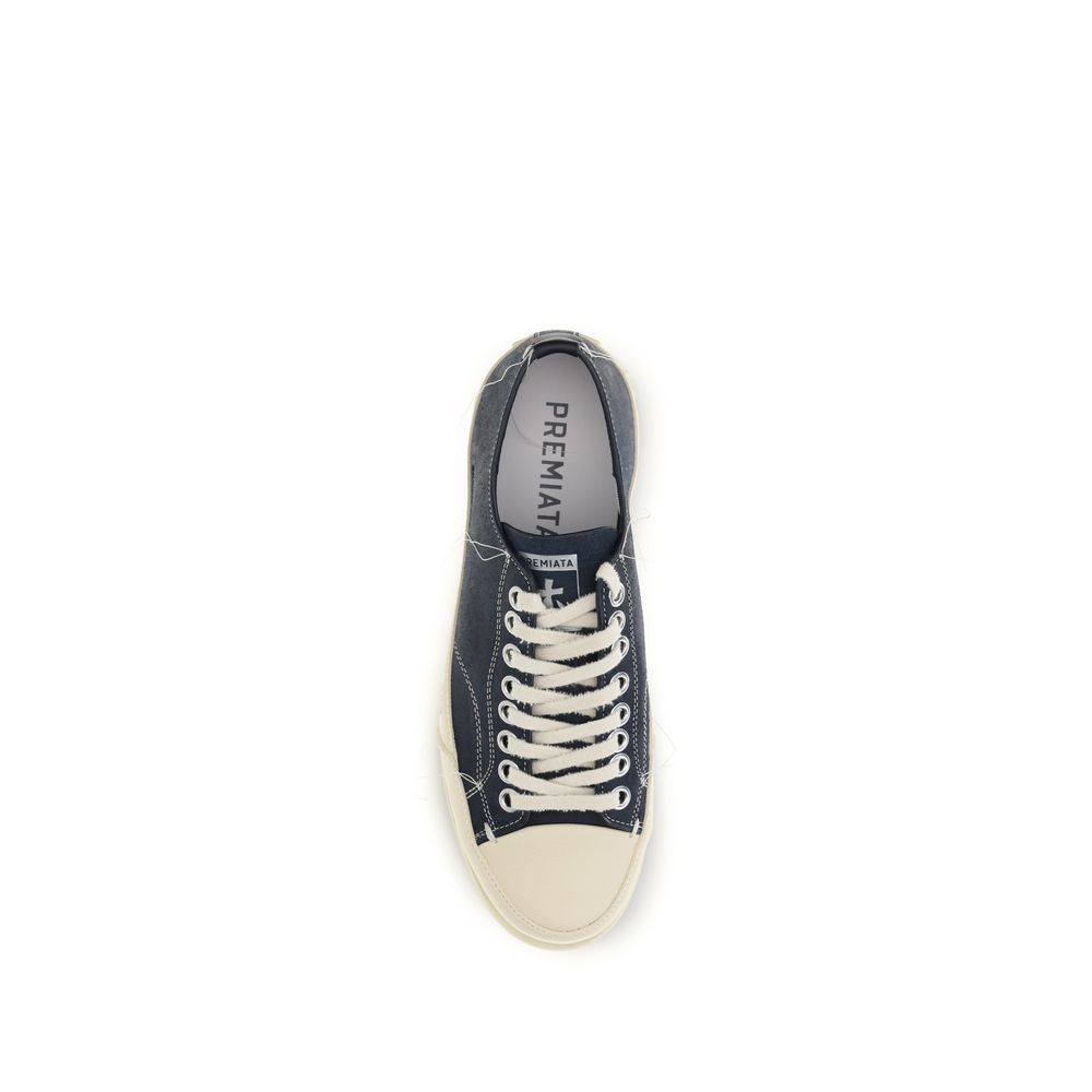 Blue Leather Low Top Sneakers Vince 015 by Premiata