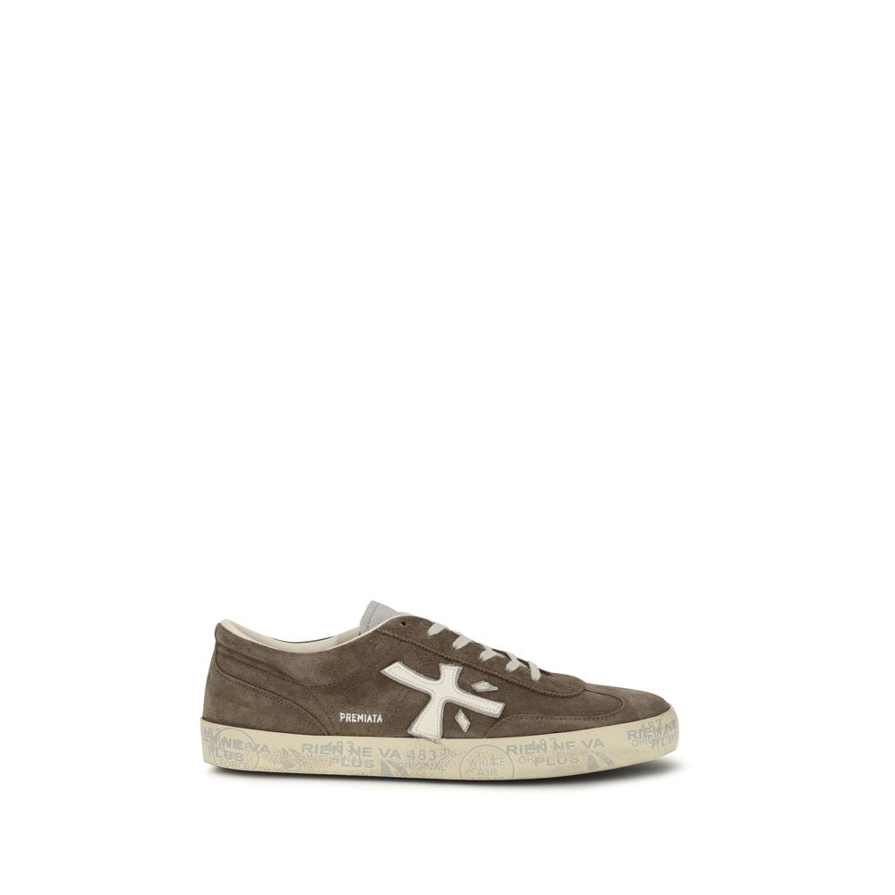 Brown Leather Low Top Sneakers Premiata David