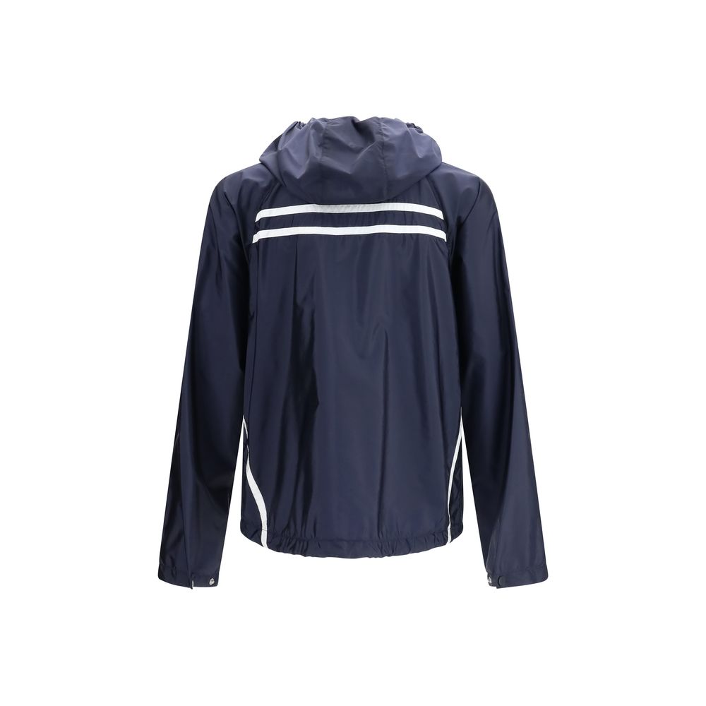 Blaue, synthetische Oversized-Shelljacke