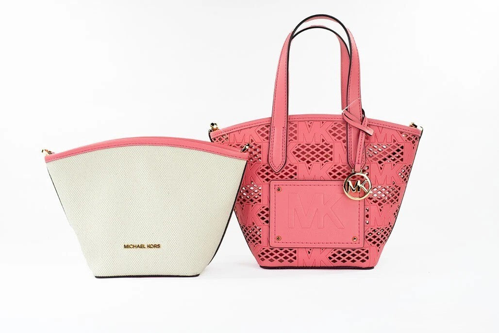 Tea Rose Leather Tote Messenger Bag 2-in-1 by Michael Kors